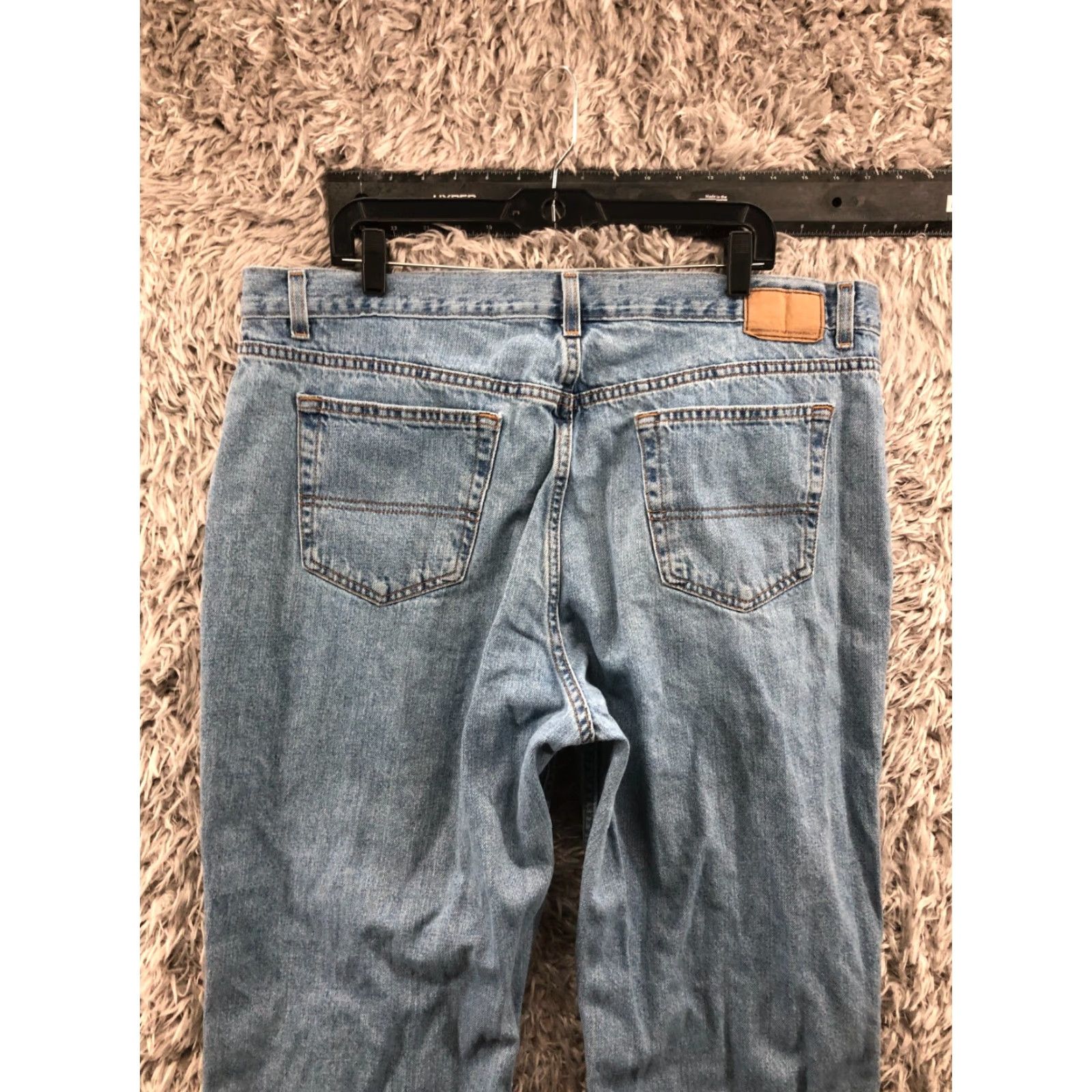 Vintage Urban Pipeline Jeans Straight Mid Rise Denim Blue 40x30 Mens Regular 5-Pocket Built-In Belt Loops Logo Cotton Blend Size US 40 / EU 56 - 7 Thumbnail