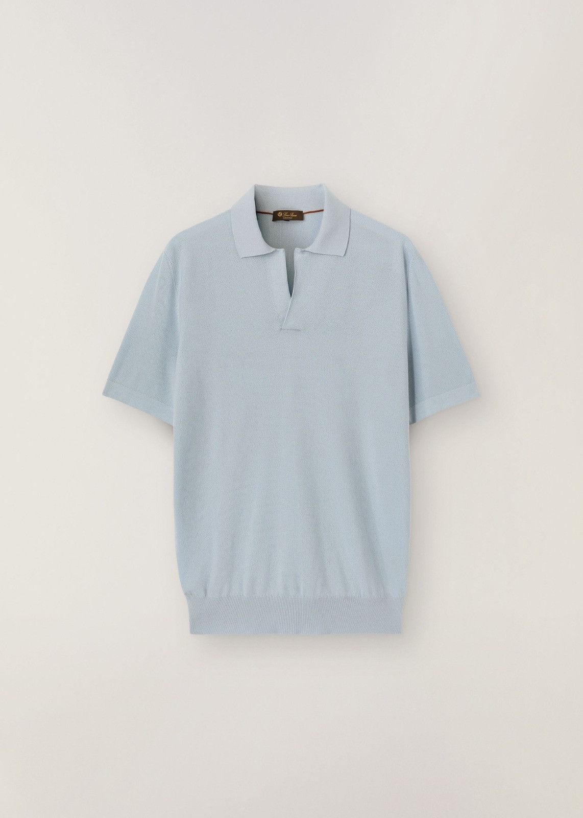 Loro Piana o1srvl11e1024 FAM0531 Buttonless Polo Shirt in Light Blue Size US L / EU 52-54 / 3 - 1 Preview