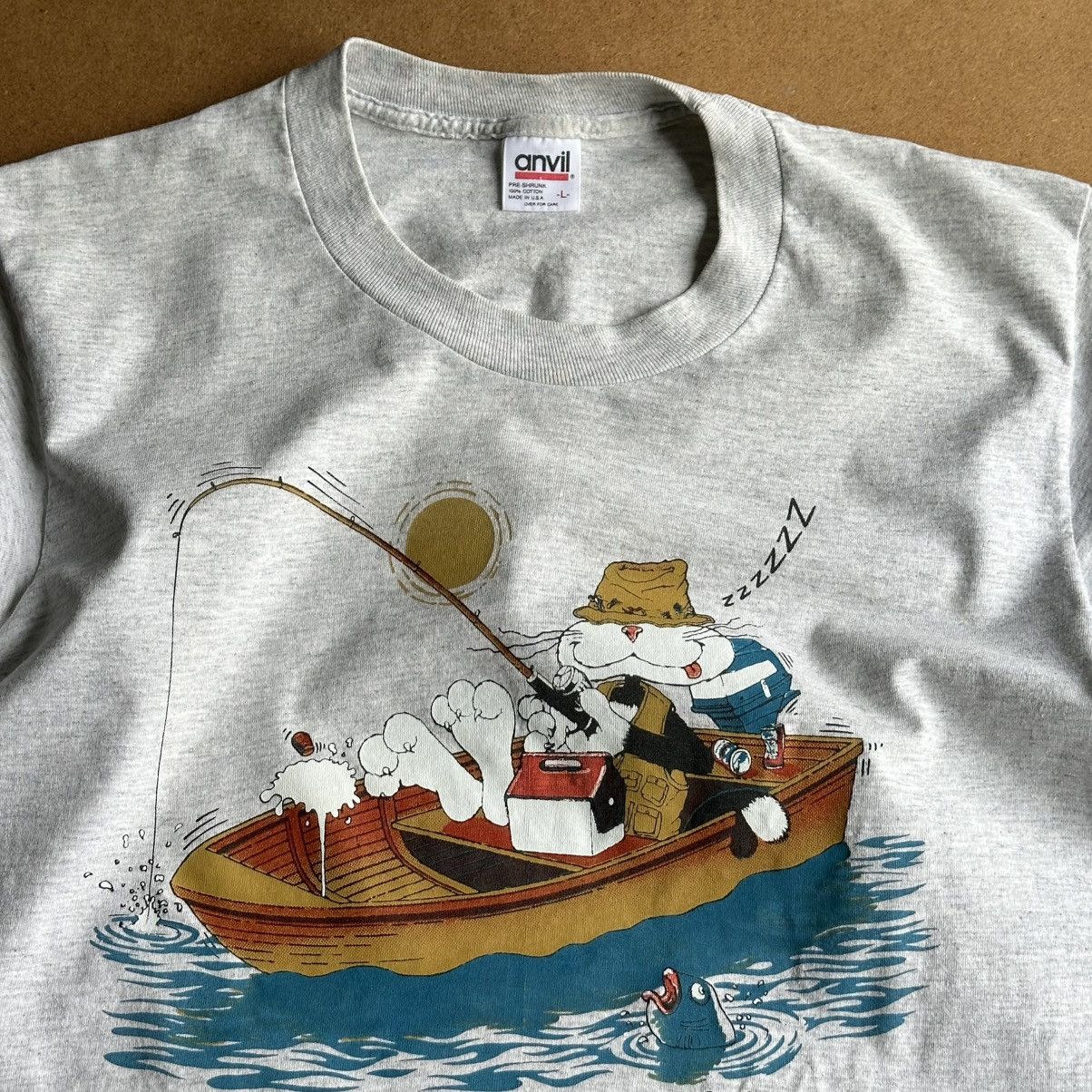 Vintage Vintage 1988 Bad Day Fishing Humor Graphic Single Stitch Tee Size US L / EU 52-54 / 3 - 2 Thumbnail