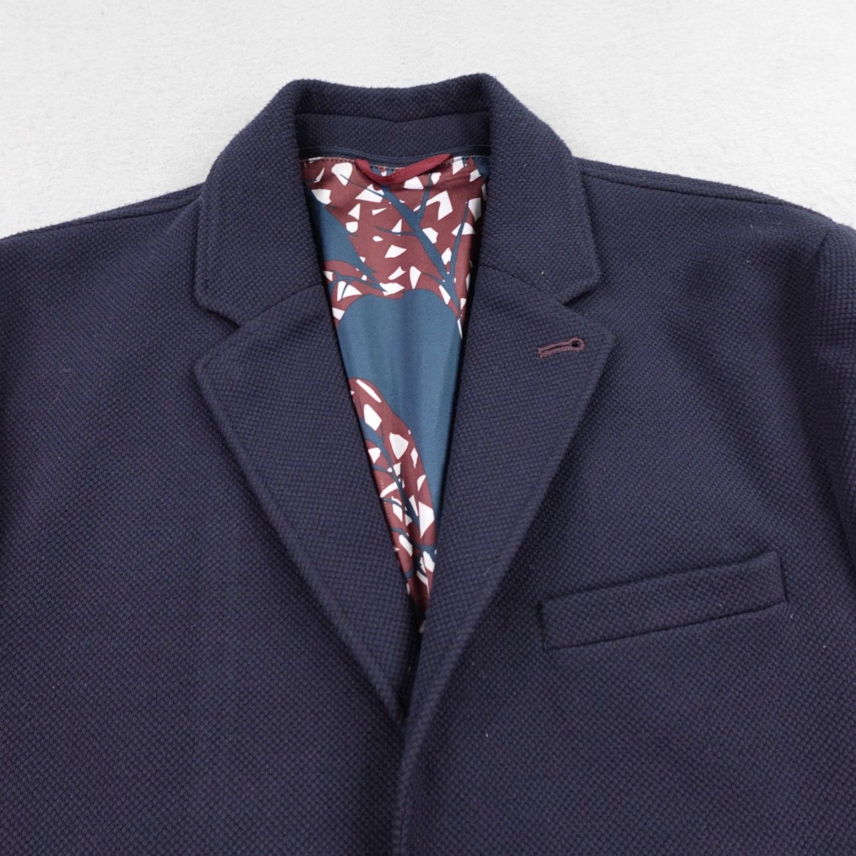 Ted Baker Ted Baker Jacket Mens 2XL Blazer Sport Coat Lined 3 Button Dark Blue Size 44 Regular Size 44R - 2 Thumbnail