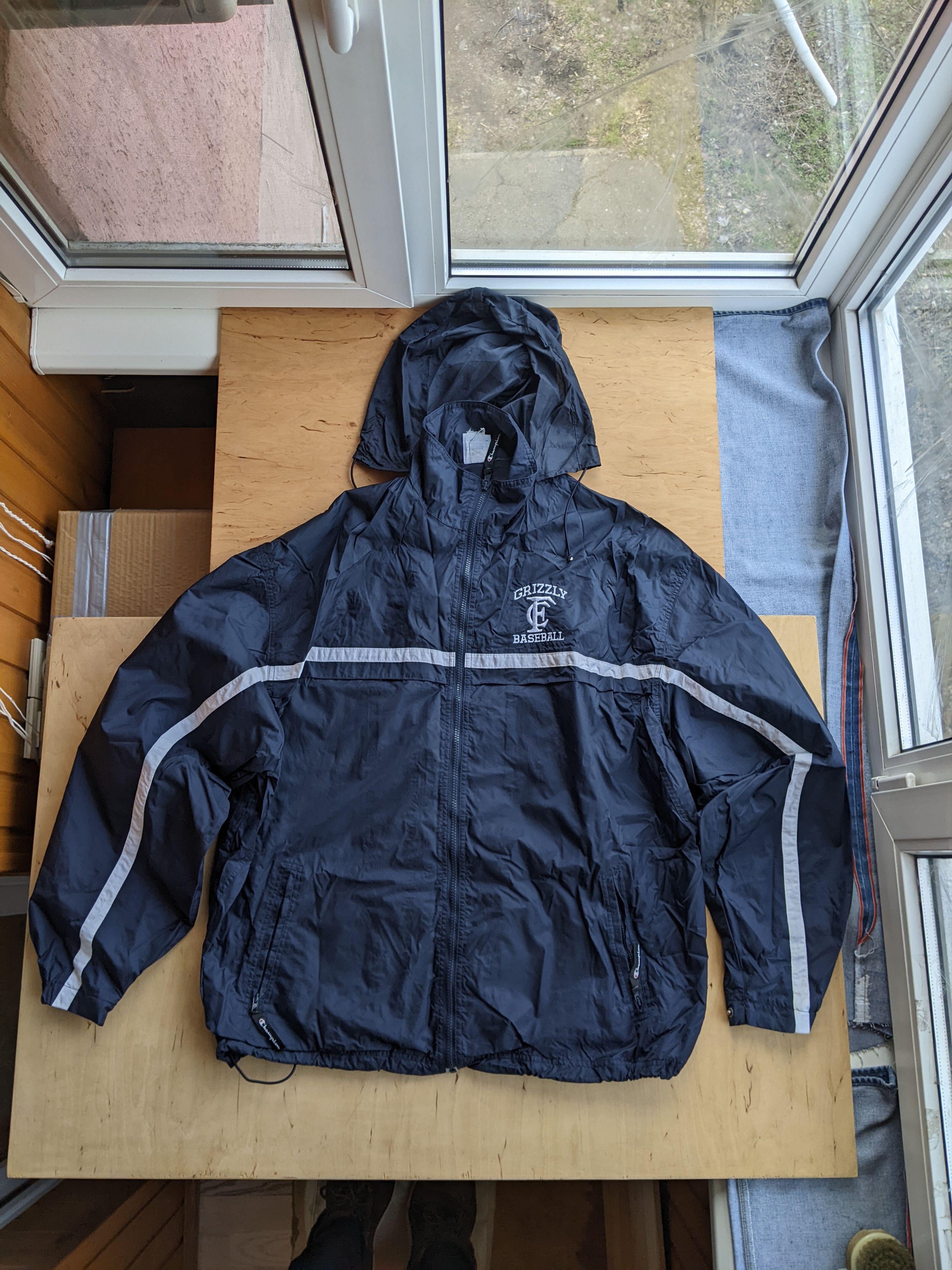 Champion × Vintage Champion Grizzly Baseball Vintage Zip Hoodie Jacket Anorak Size US XXL / EU 58 / 5 - 1 Thumbnail