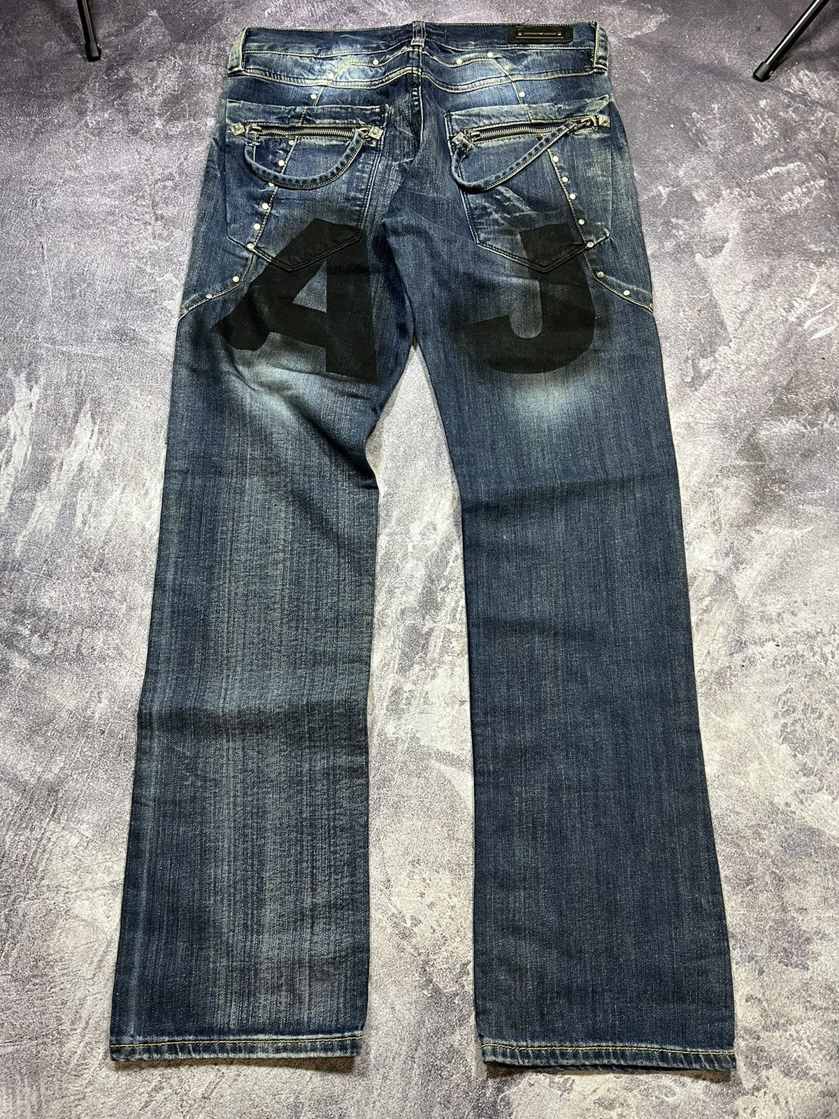 Emporio Armani Armani Jeans Big Logo Jeans Vintage Streetwear Y2K Avantgard Size US 32 / EU 48 - 1 Thumbnail