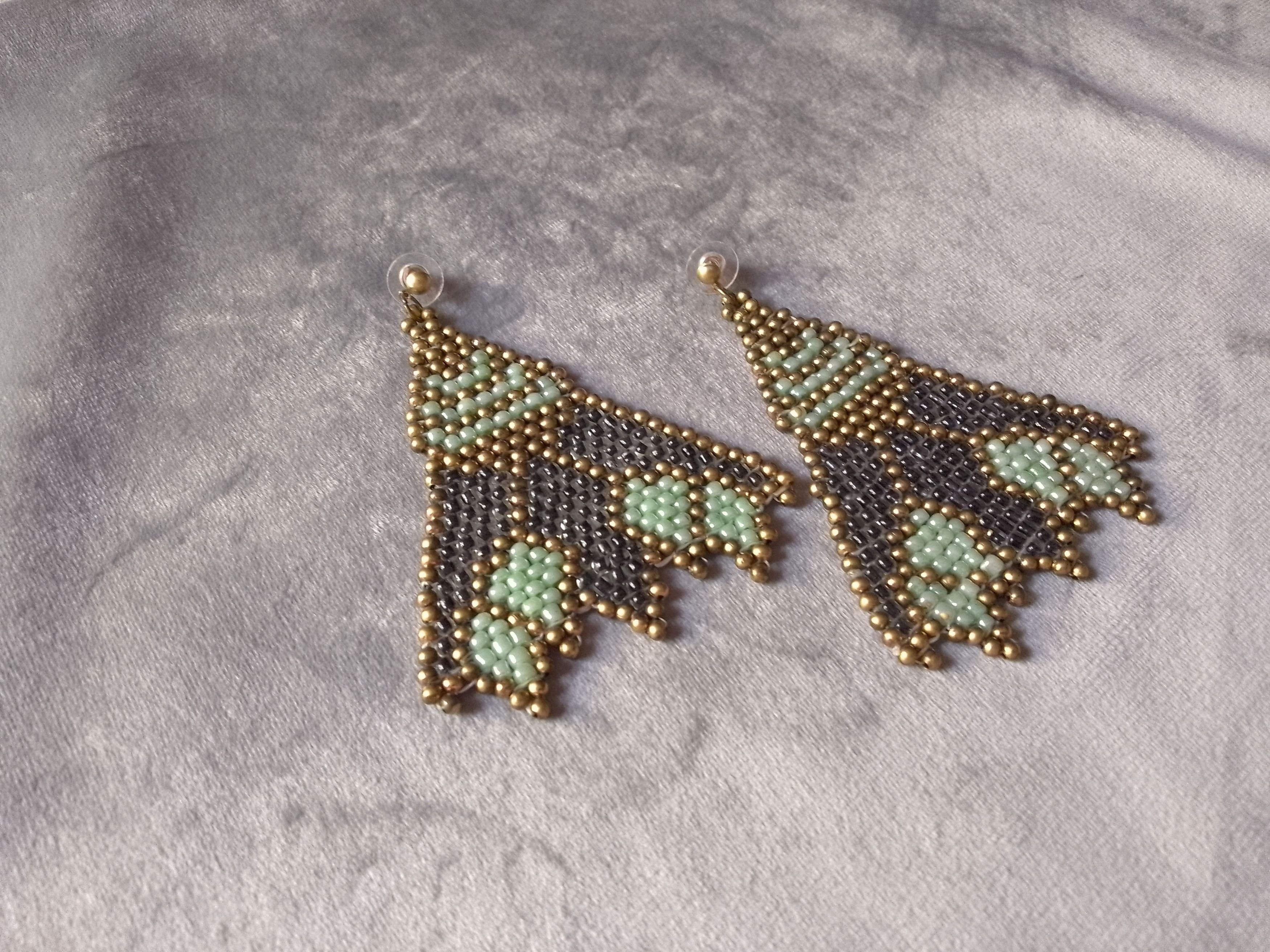 Handmade Earrings Black Large Long Bell Shaped Ethnic Style Size ONE SIZE - 3 Thumbnail