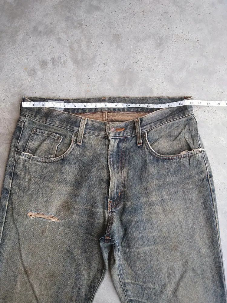 Japanese Brand Vintage Edwin Mud Wash Distressed Jeans 32x29 Size US 32 / EU 48 - 7 Thumbnail