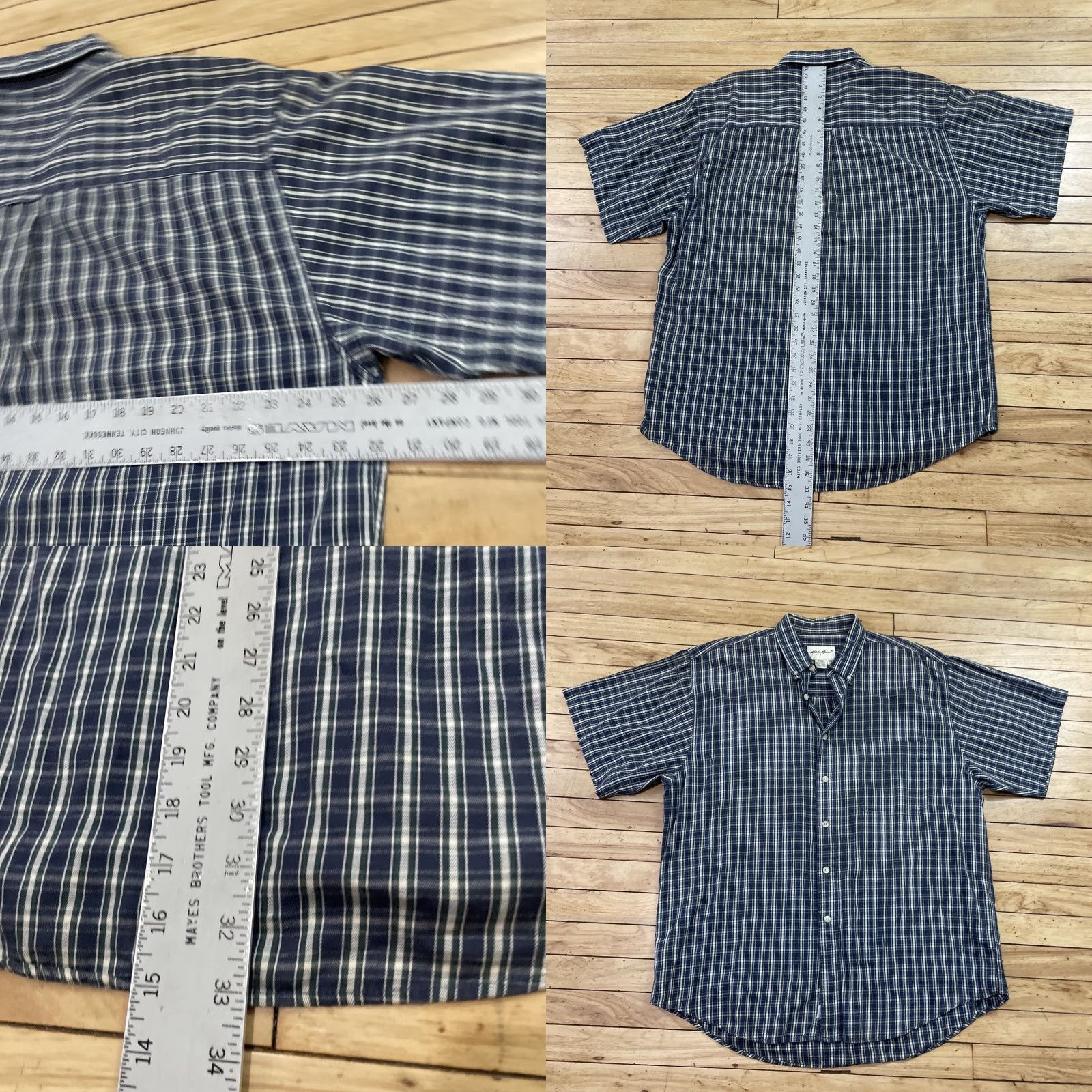 Eddie Bauer VINTAGE Eddie Bauer Button-Up Shirt Men L Blue Green Plaid Outdoors Camp Oxford Casual Workwear 90s Y2K Mens Size US L / EU 52-54 / 3 - 8 Thumbnail