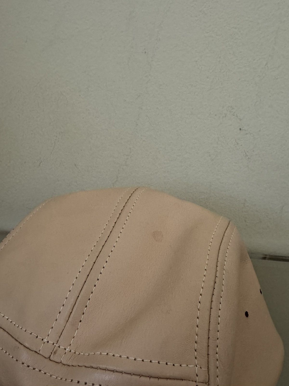 Hender Scheme Hender Scheme 5 Panel Leather Cap Hat Tan Adjustable Size ONE SIZE - 4 Thumbnail