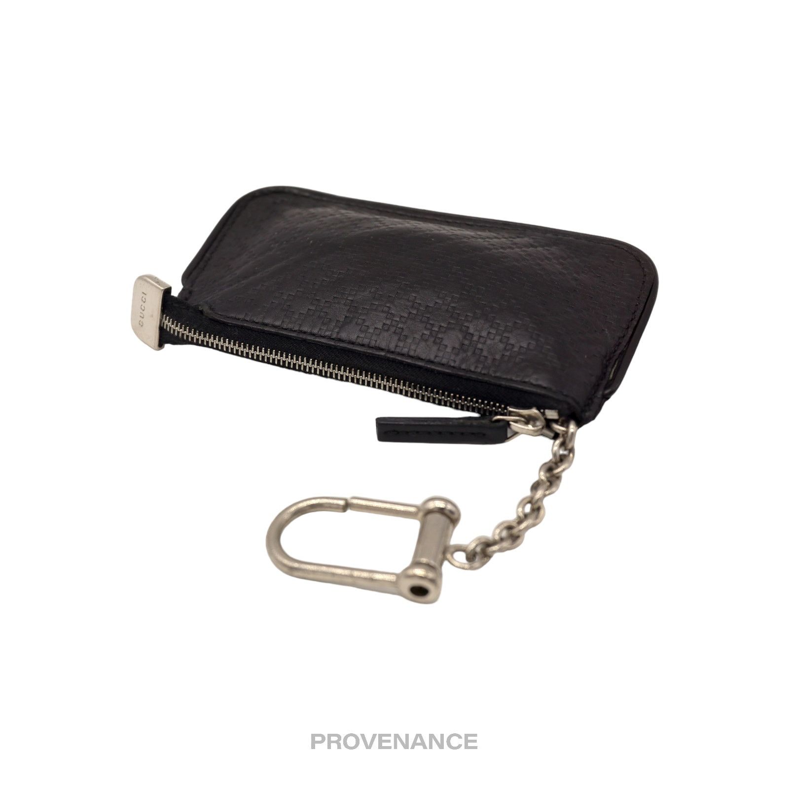 Gucci 🔴 Gucci Key Pouch Cles - Black Diamante Leather Size ONE SIZE - 4 Thumbnail