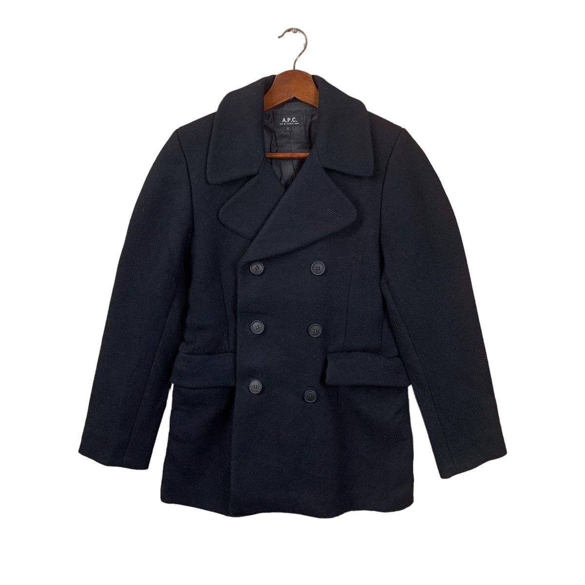 A.P.C. Vintage A.P.C Rue De Fleurus Women Wool Coat Size S / US 4 / IT 40 - 1 Thumbnail