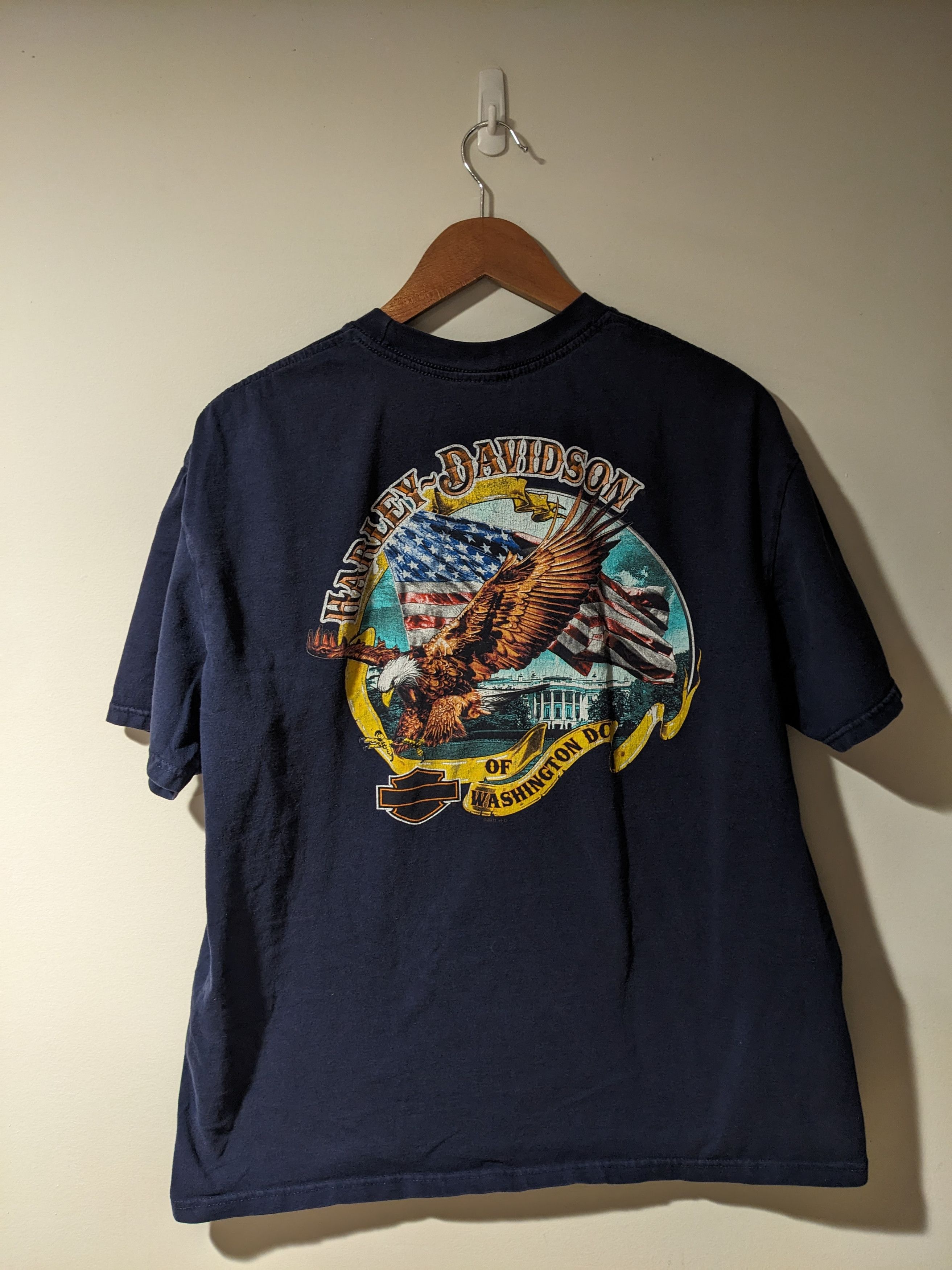 Harley Davidson × Vintage Vintage 2011 Harley Davidson Motorcycle Washington T-Shirt Size US L / EU 52-54 / 3 - 1 Thumbnail