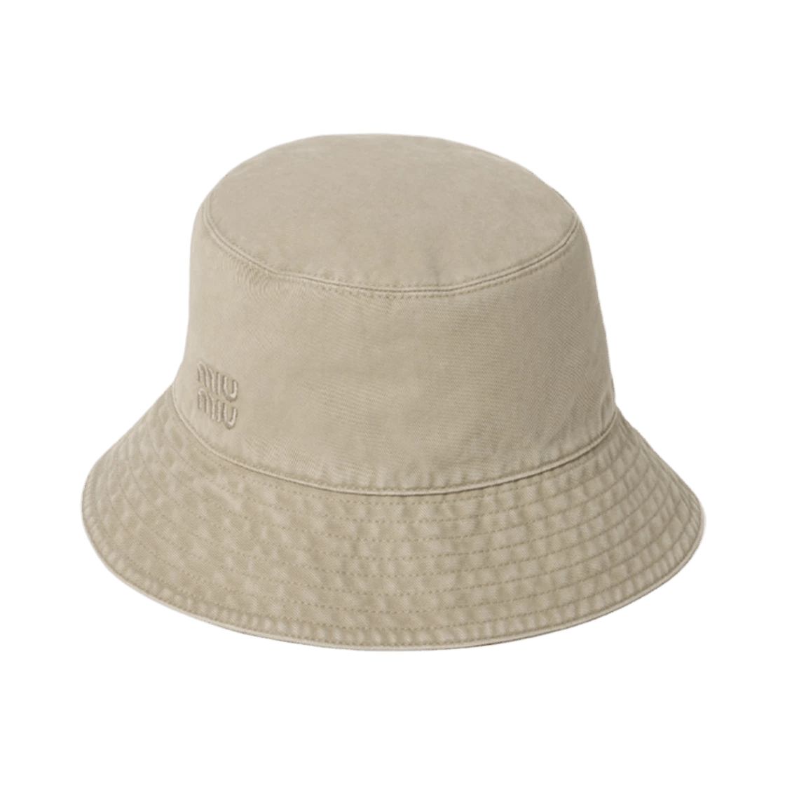 Miu Miu o1B3y1r0426 Size: XL / Gabardine Bucket Hat / Cap Clay Gray Size ONE SIZE - 1 Preview