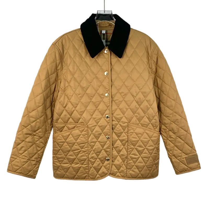Burberry Burberry Quilted Cotton Jacket in Brown Size M / US 6-8 / IT 42-44 - 1 Thumbnail