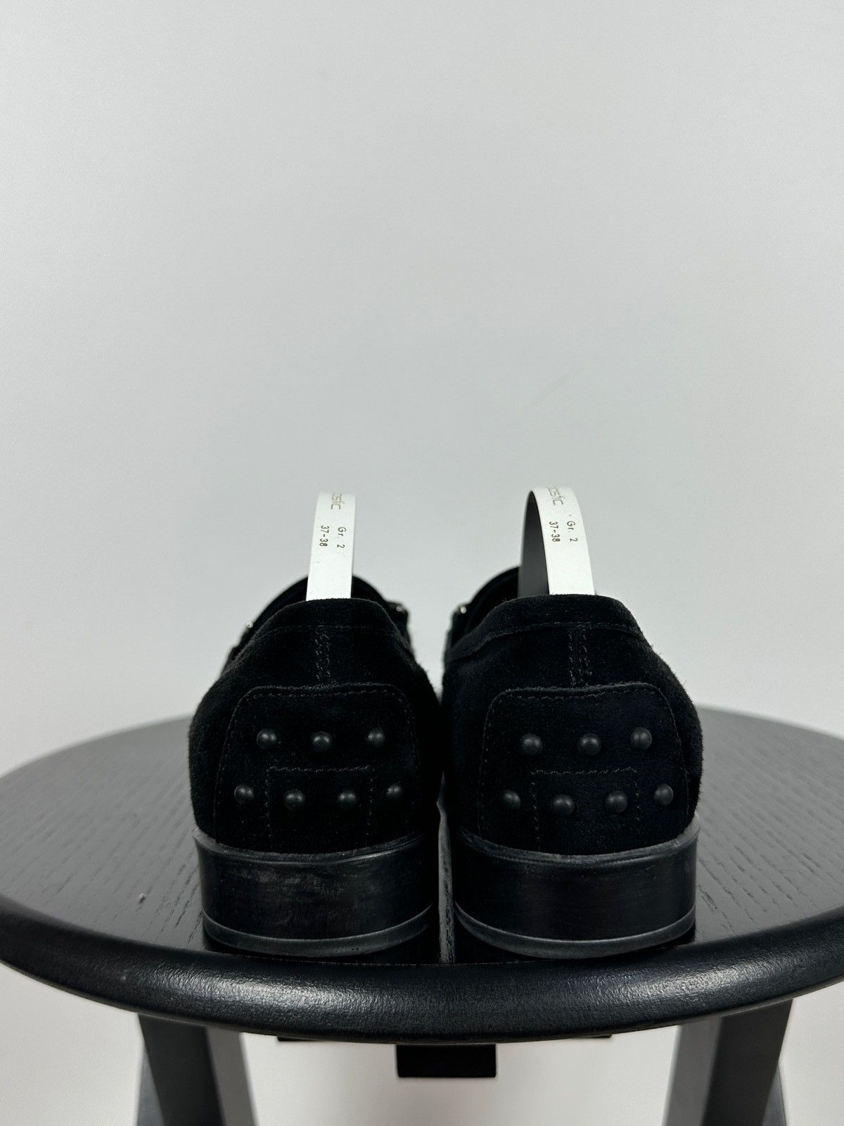 Tod's Tod’s Black Suede Horsebit Buckle Loafers Size US 6.5 / IT 36.5 - 10 Thumbnail