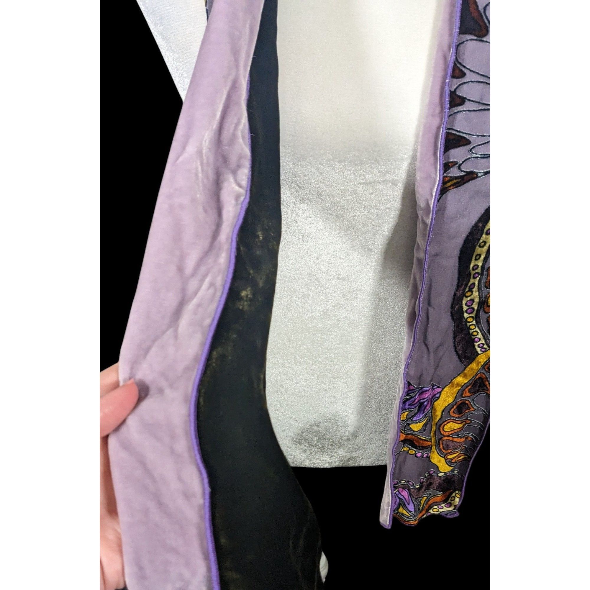 Other Abstract Purple Butterfly Burnt Velvet Tube Scarf Size ONE SIZE - 6 Thumbnail