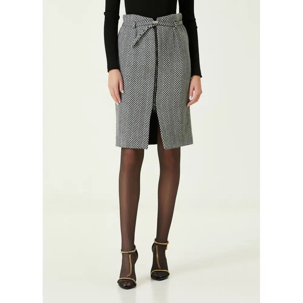 Tom Ford o1loc1c0125 GC5703 Wool Midi Skirt in Grey Size 30" / US 8 / IT 44 - 4 Thumbnail