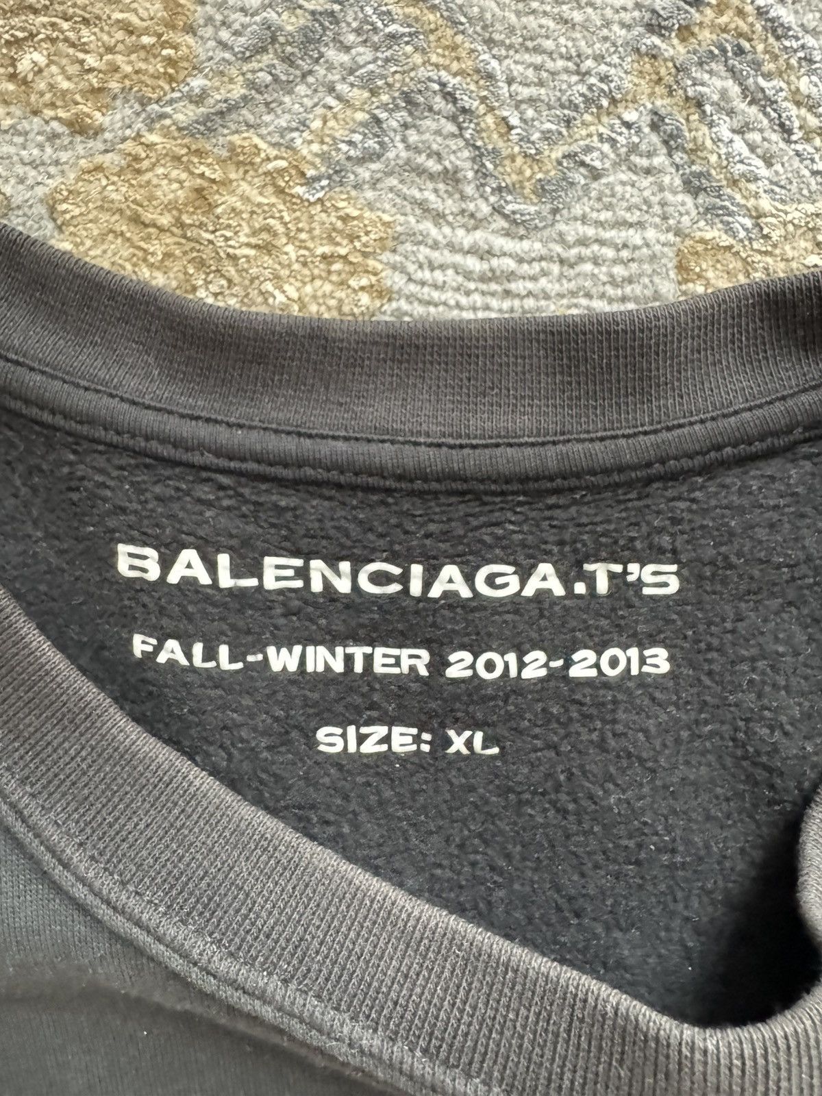 Balenciaga Balenciaga Sweatshirt 2012 Black XL Size US XL / EU 56 / 4 - 2 Thumbnail