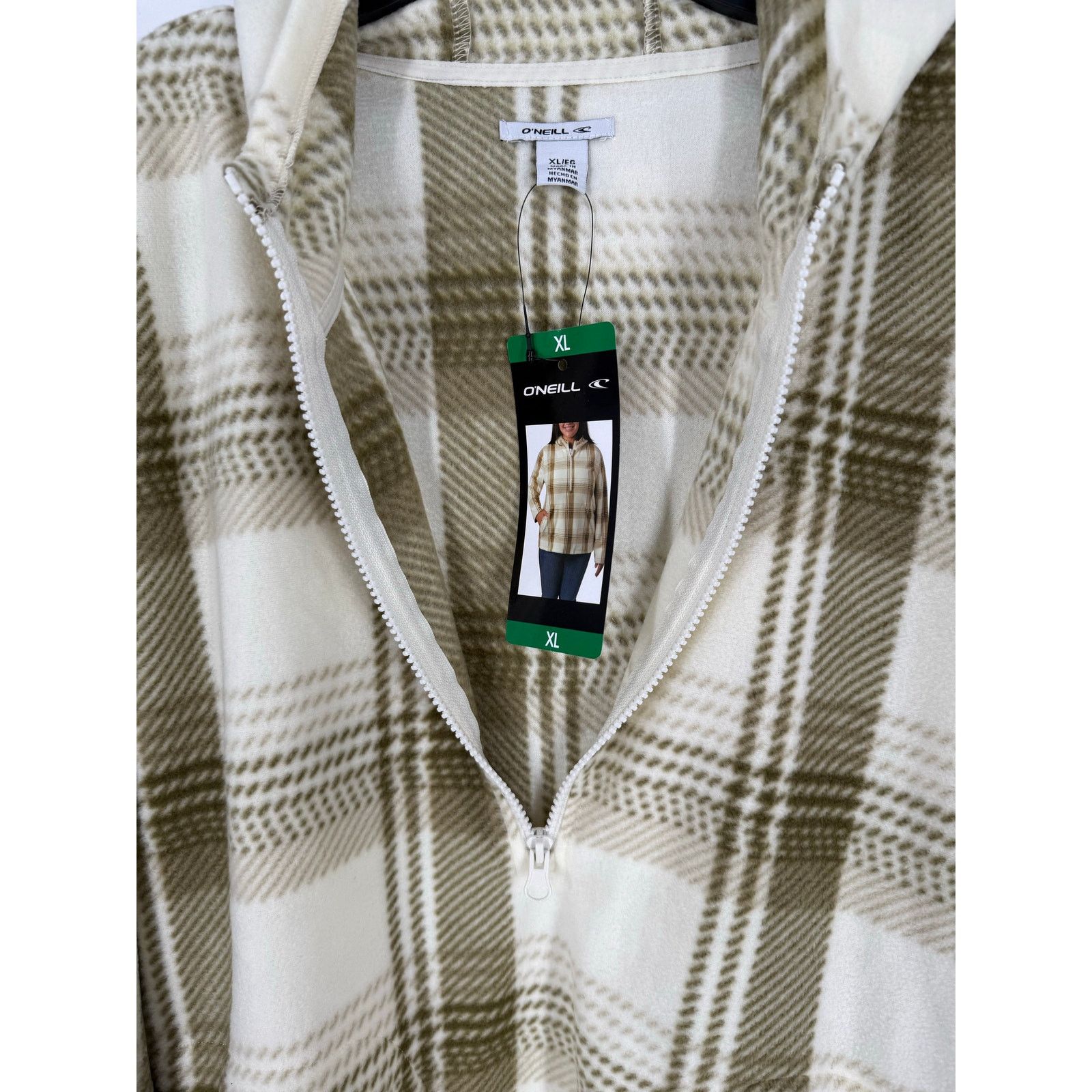 Other NEW O’Neill Womens Fleece Flannel Plaid Hoodie Pullover XL Size XL / US 12-14 / IT 48-50 - 9 Thumbnail