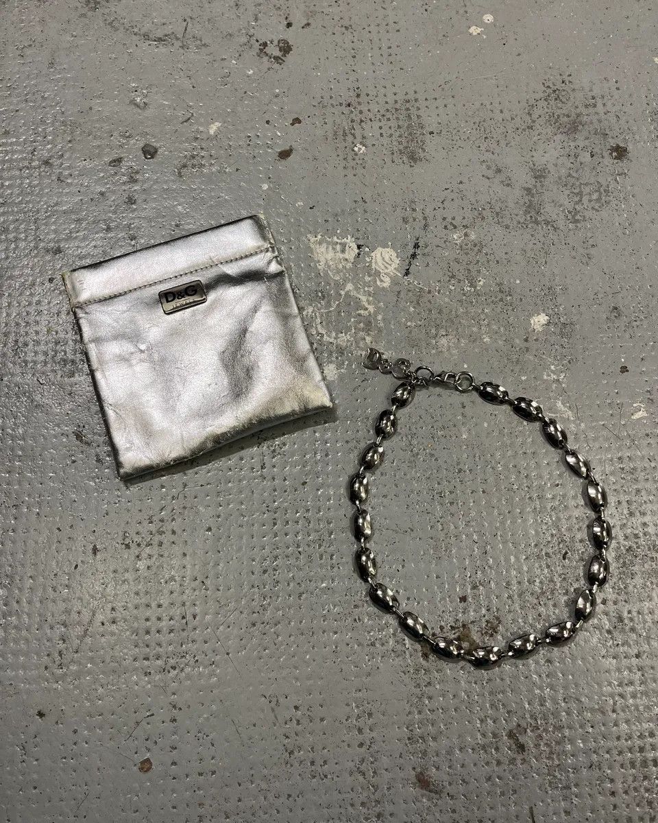 Dolce & Gabbana Dolce & Gabbana Grey Steel Cuban Link Necklace Size ONE SIZE - 1 Thumbnail