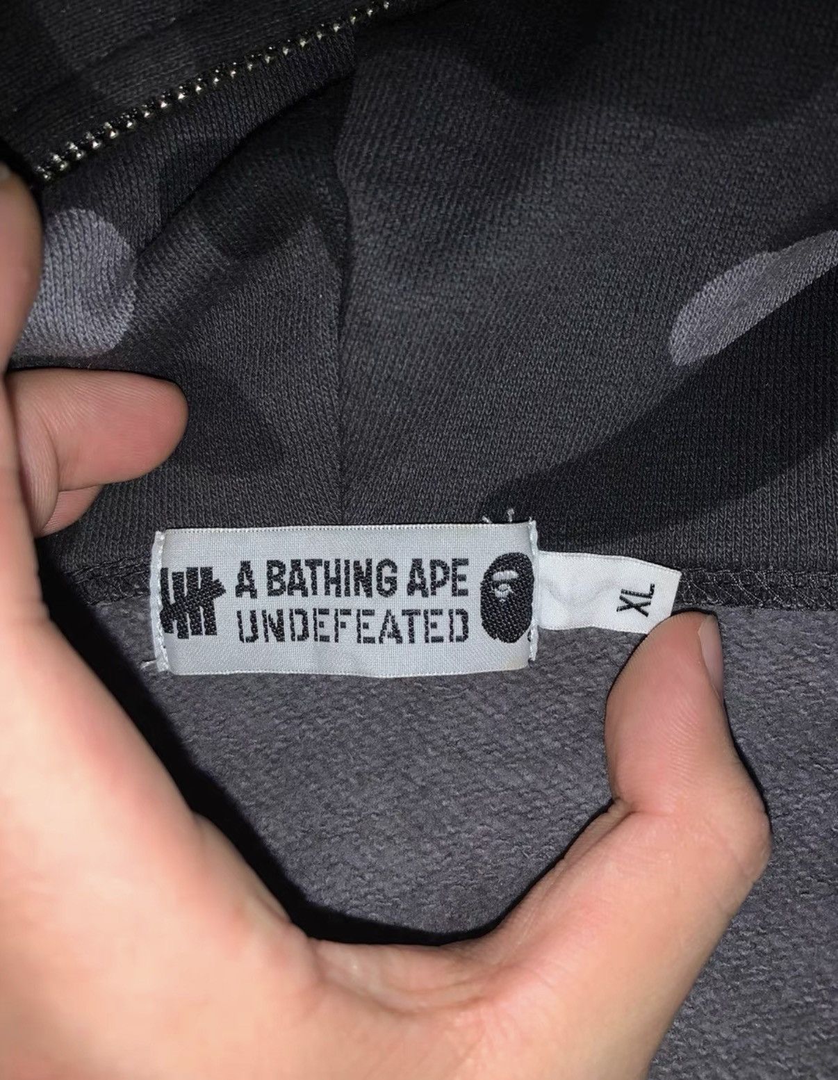 BAPE OG Nigo era, black and gray camouflage jacket