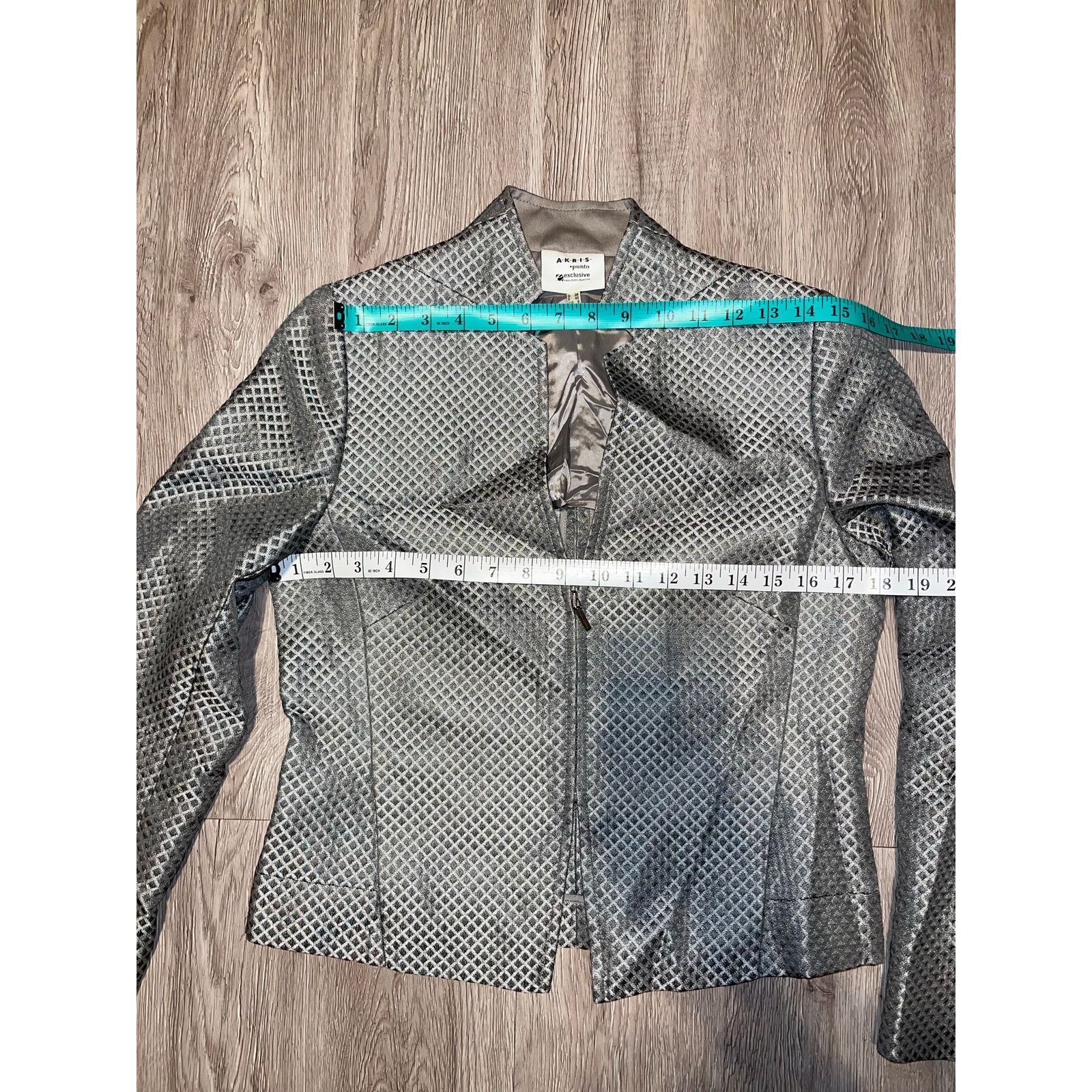 Akris Akris Punto - Zipper Blazer / Silver gray / US size 8 / NWOT Size M / US 6-8 / IT 42-44 - 4 Thumbnail