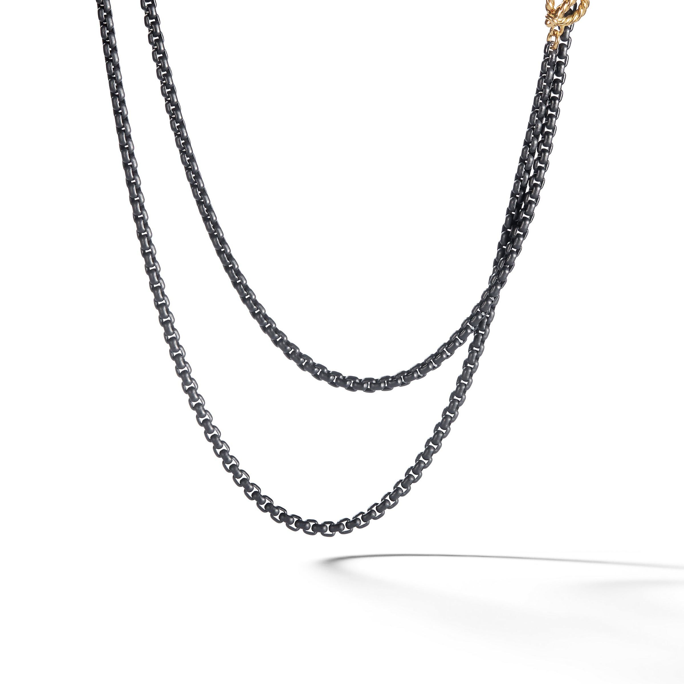 David Yurman o1w1db10525 N13302 Necklace in Black Acrylic with 14K Gold Size ONE SIZE - 1 Thumbnail