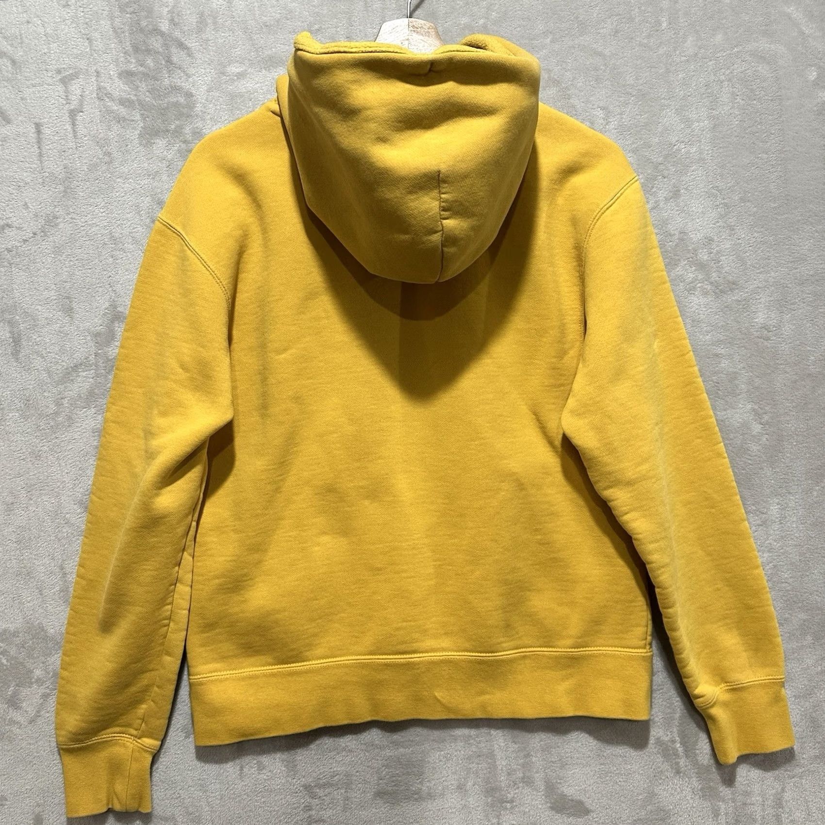 Jordan Brand VINTAGE Nike Jordan Jumpman Hoodie Shirt Mens S Yellow Fleece Pullover Ribbed Cuffs Graphic Print Logo Pockets All Seasons Size US S / EU 44-46 / 1 - 2 Thumbnail
