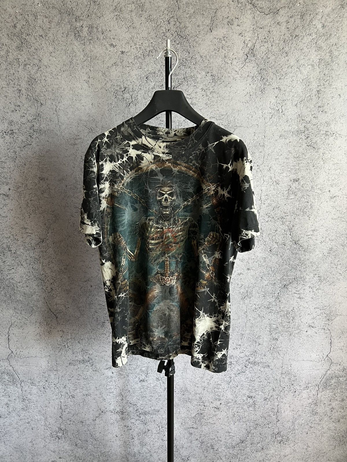 Other Wild Skulls T-shirt Overprint Y2K Skeleton Tee 00s neon logo Size US M / EU 48-50 / 2 - 1 Thumbnail