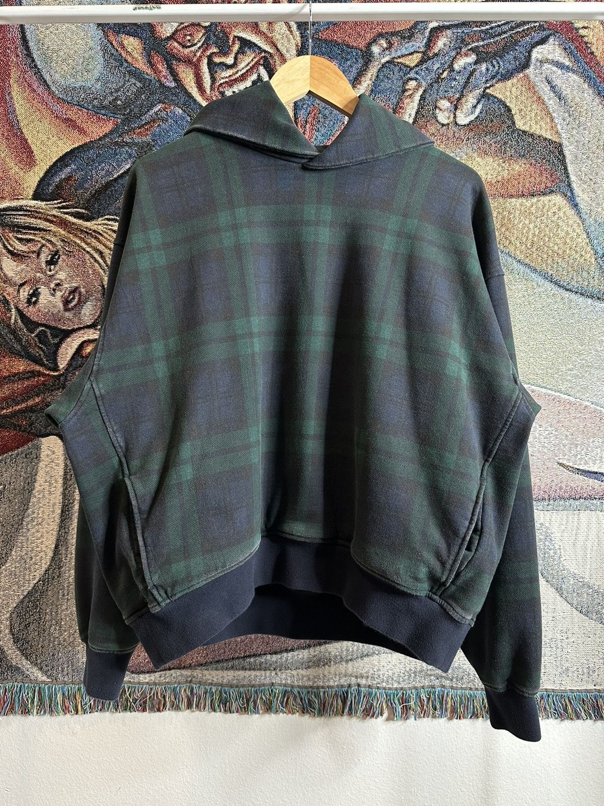 Fear of god tartan hoodie deals
