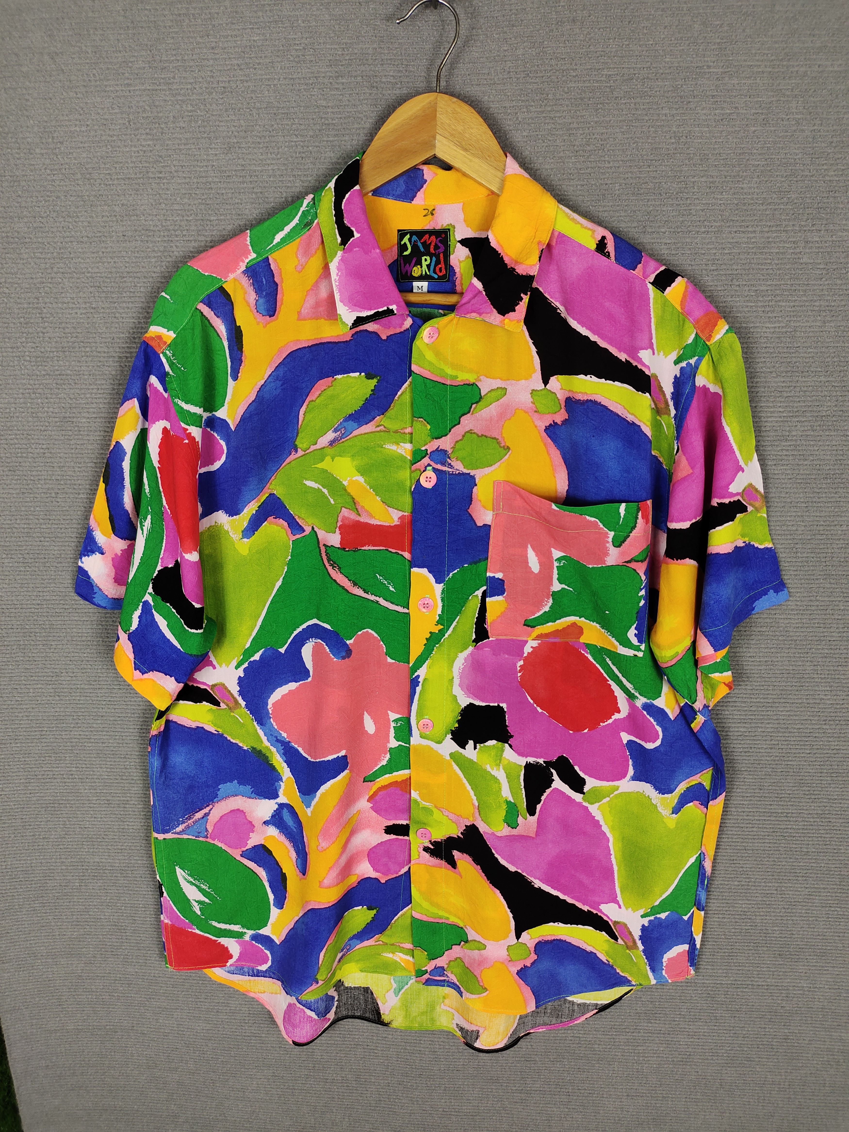 Jams World 1980s Jams World Surf Line Hawaii Rayon Hawaiian Shirt Size US M / EU 48-50 / 2 - 1 Thumbnail
