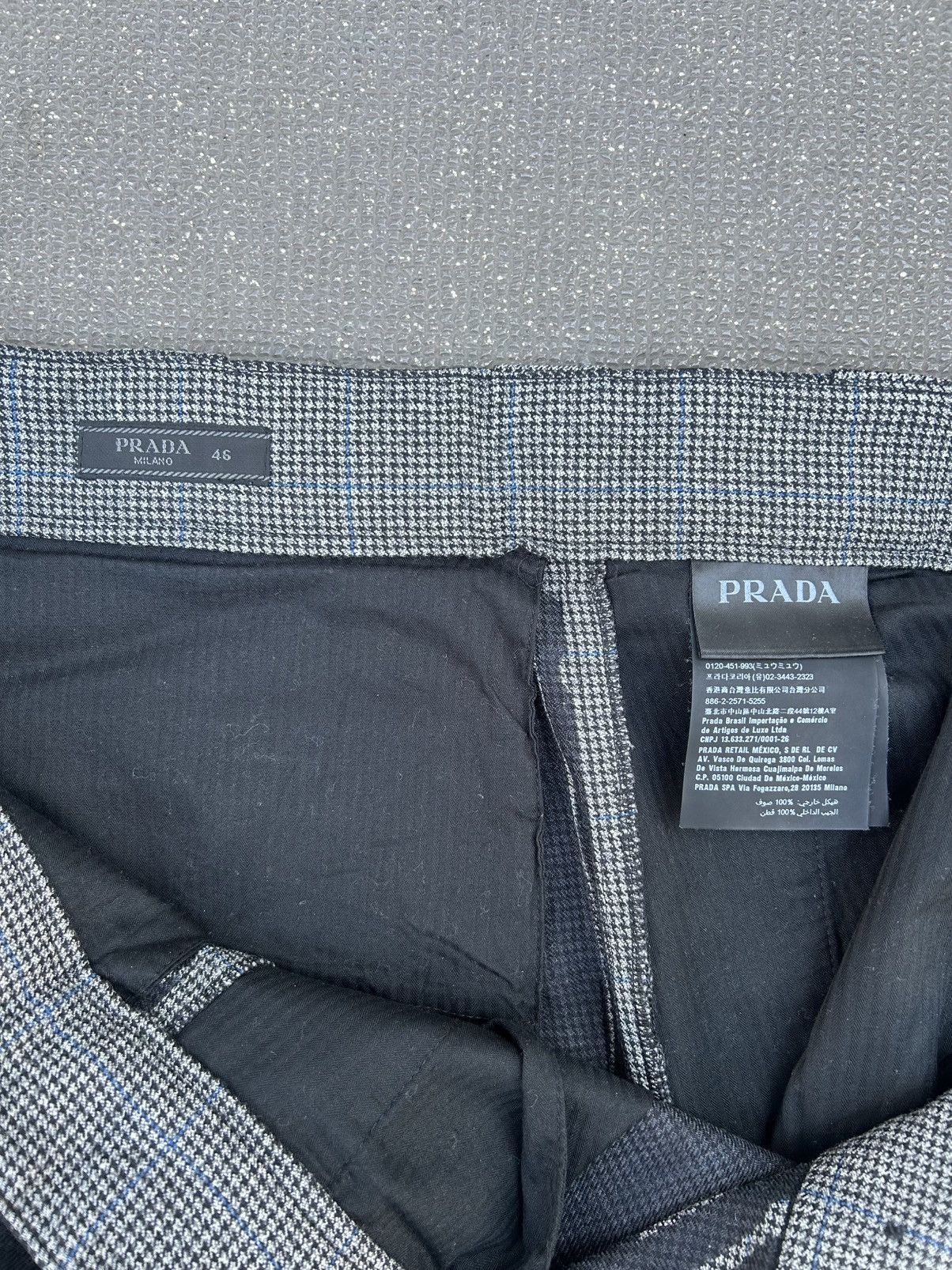 Prada Prada AW14 painted houndstooth kiko wool trousers Size US 31 - 7 Thumbnail