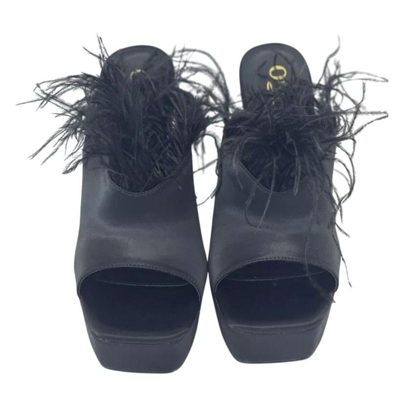 Other OLIVIA FERGUSON / Funkietowe / Black / Feather / Trim Platfo Size US 8.5 / IT 38.5 - 4 Thumbnail