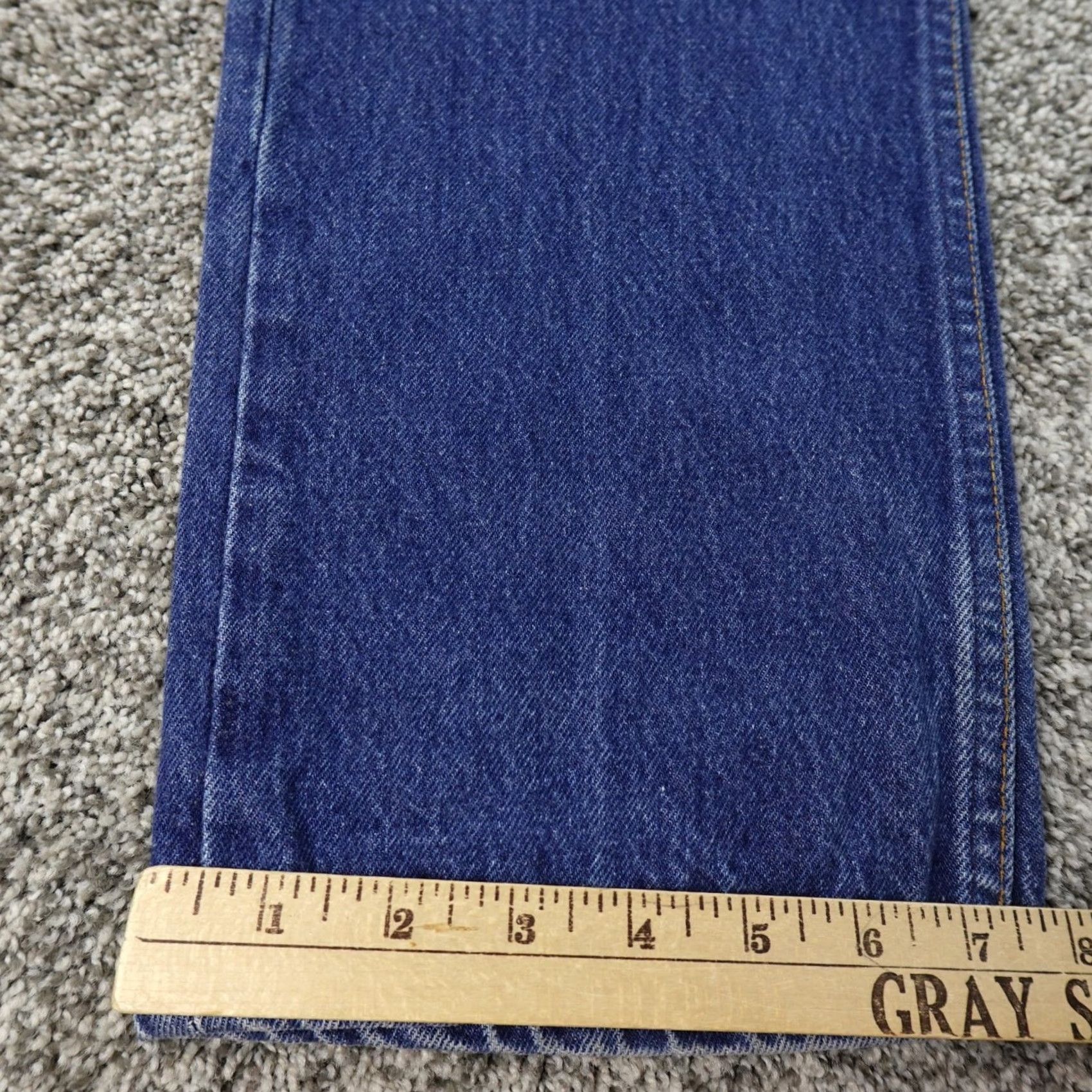 Levi's Levi's 501 Jeans Mens 32x35 Dark Blue Denim Button Fly Straight 5-Pocket Cotton Regular Jeans Mens Welcome 90s Grunge Logo USA Fade VTG Size US 32 / EU 48 - 2 Thumbnail