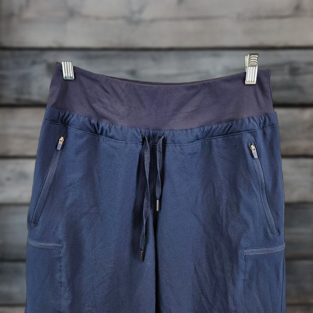 Vintage Obla Womens Shorts Sz Medium Blue Zip Pickets Drawstring High Rise Size 32" / US 10 / IT 46 - 1 Thumbnail