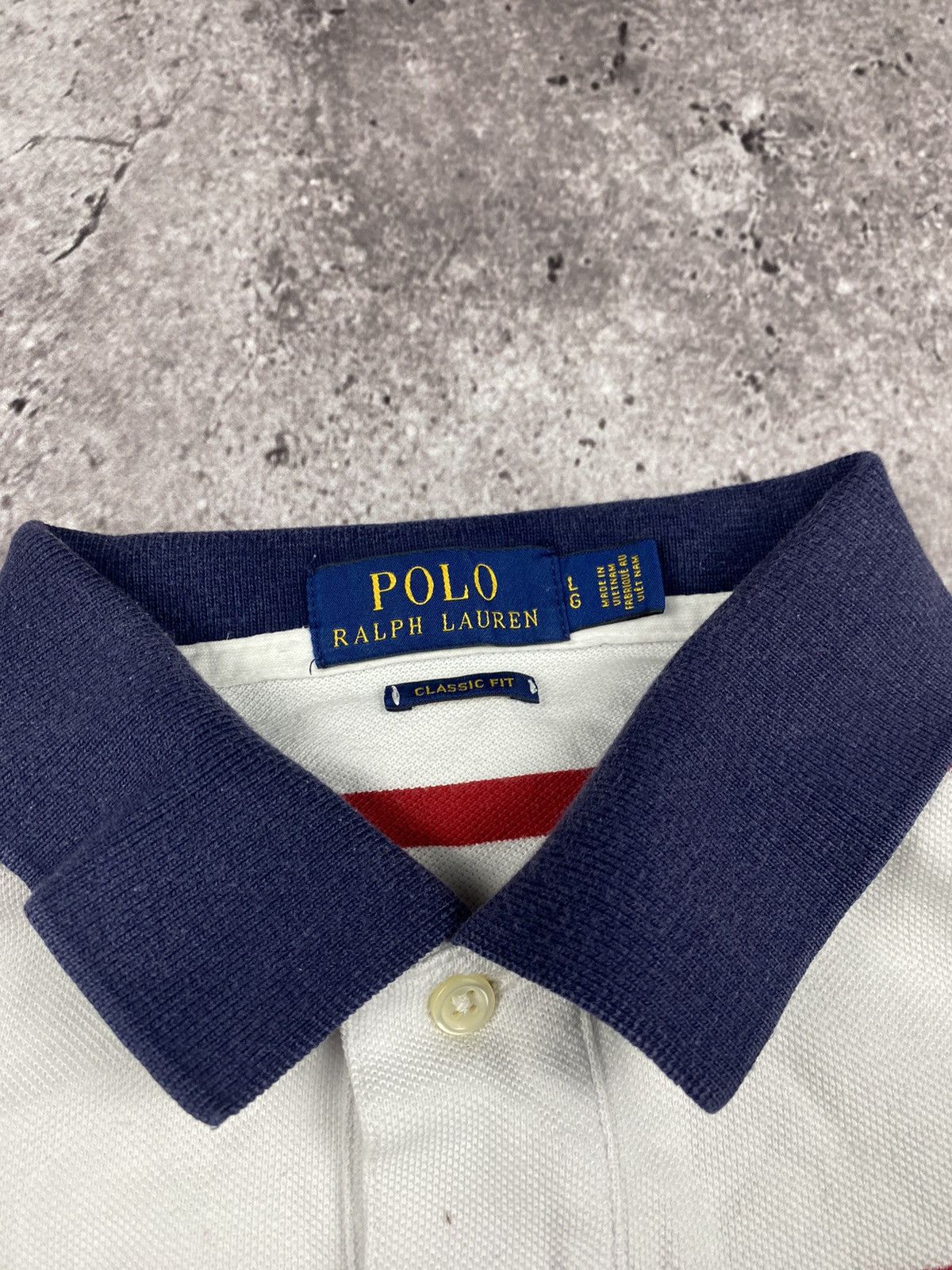 Polo Ralph Lauren × Vintage Polo Ralph Lauren vintage Y2K cross flags striped polo shirt Size US L / EU 52-54 / 3 - 4 Thumbnail