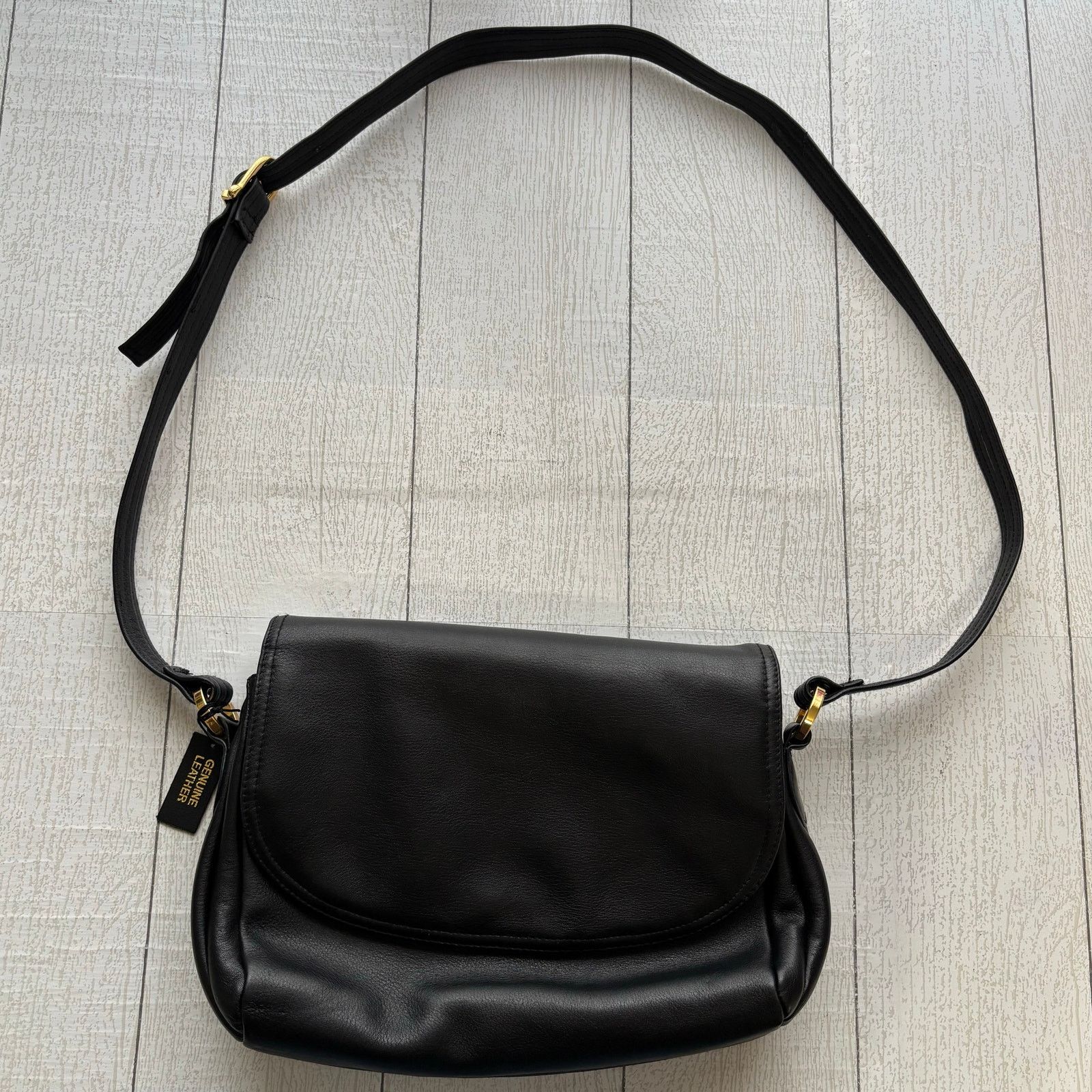 Other Charter Club Black Leather Shoulder Bag NWOT Size ONE SIZE - 1 Thumbnail