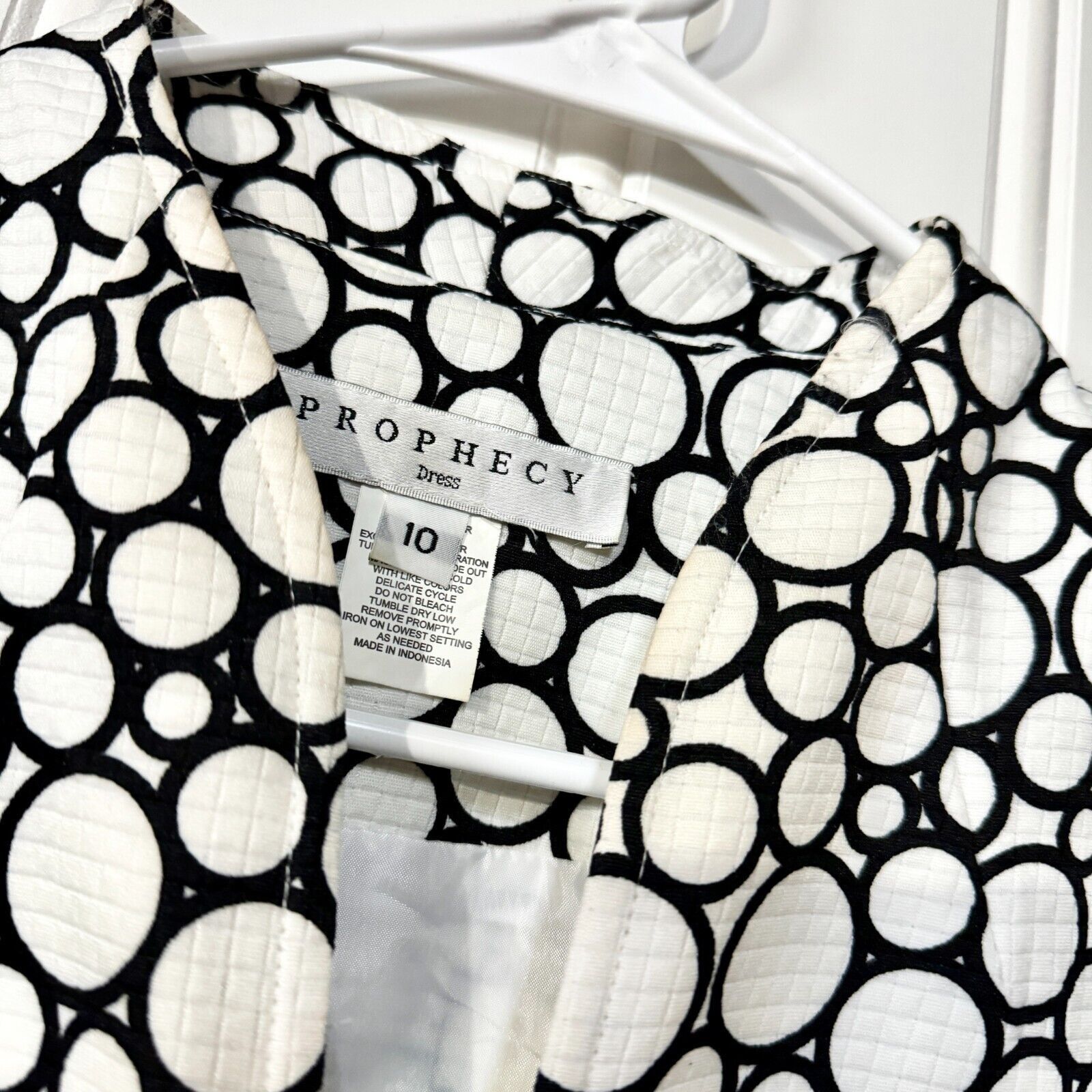 Vintage VTG Prophecy Blazer Size 10 Black White Bubbled Hook Latch Size L / US 10 / IT 46 - 2 Thumbnail