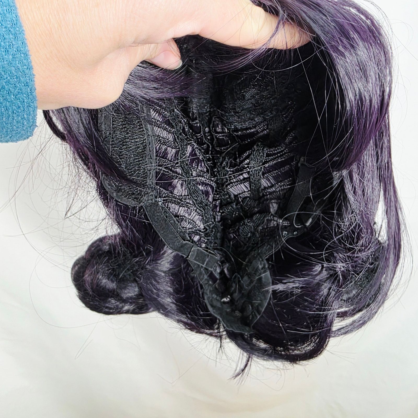 Other Short Black Purple Cosplay Wig with 2 Buns for Women Size ONE SIZE - 9 Thumbnail