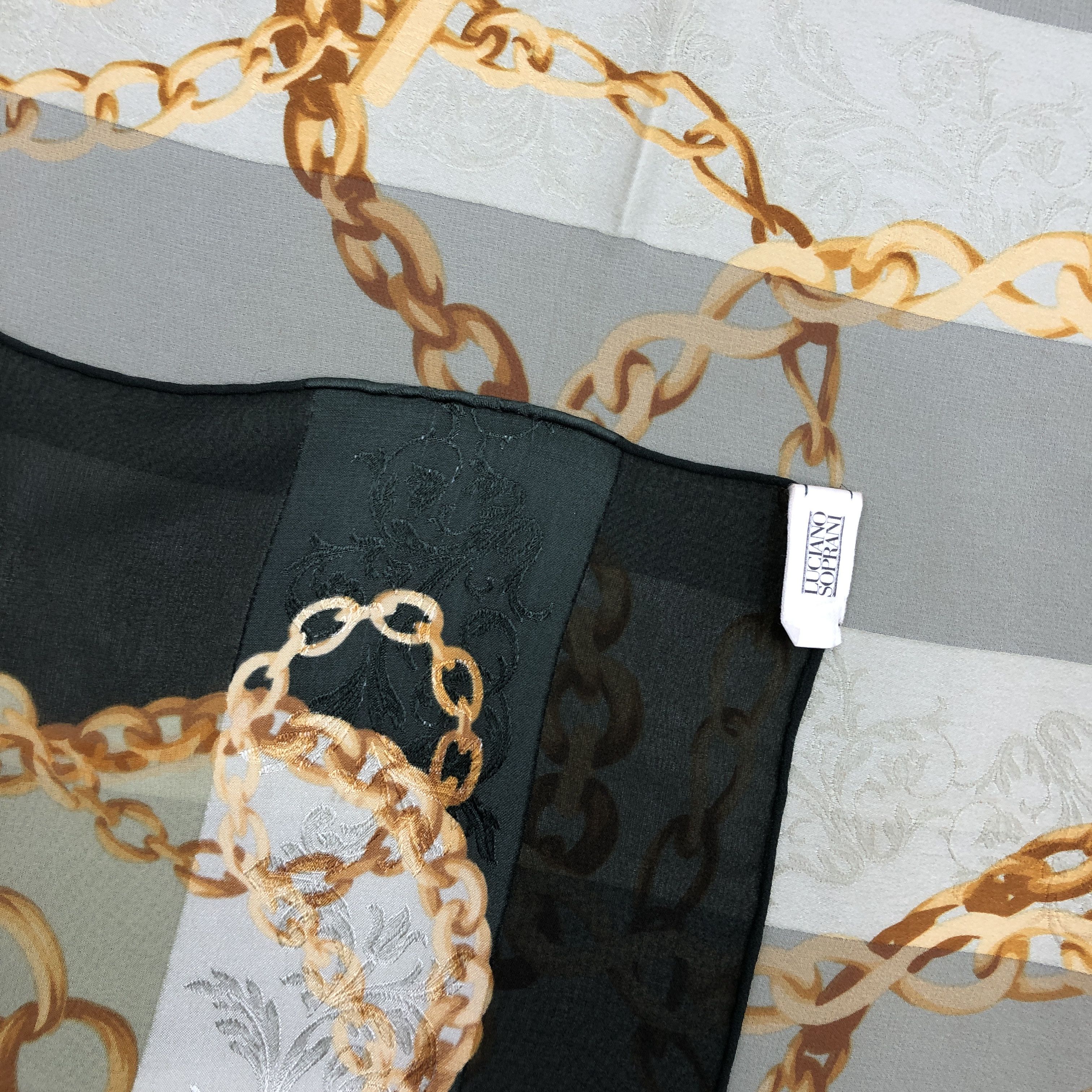 Designer × Other × Vintage Vintage Luciano Soprani SILK Scarf Twill Stole Wraps Scarves Size ONE SIZE - 12 Thumbnail
