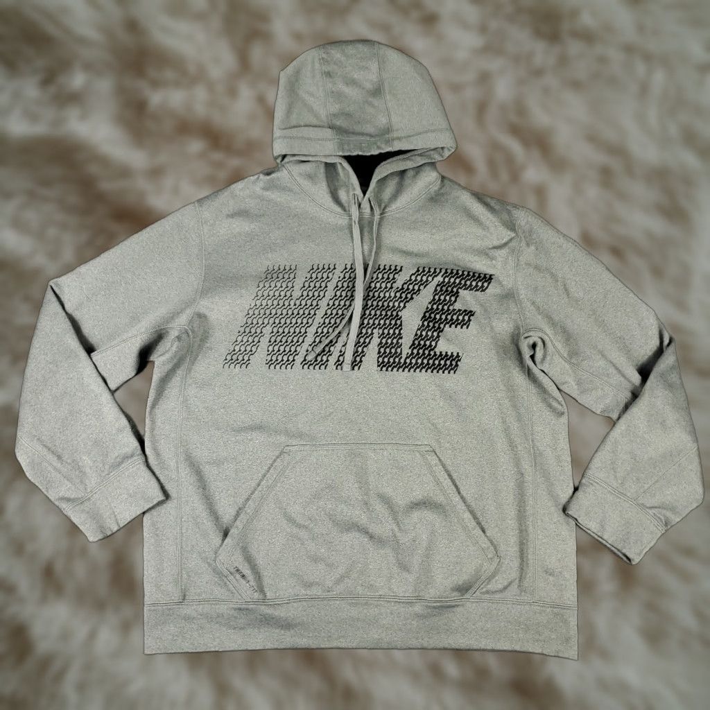 Nike Nike Mens Hoodie Sweatshirt Pullover Therma Fit Mock Neck Gray Size Large Sweatshirt Hoodie Size US L / EU 52-54 / 3 - 1 Thumbnail