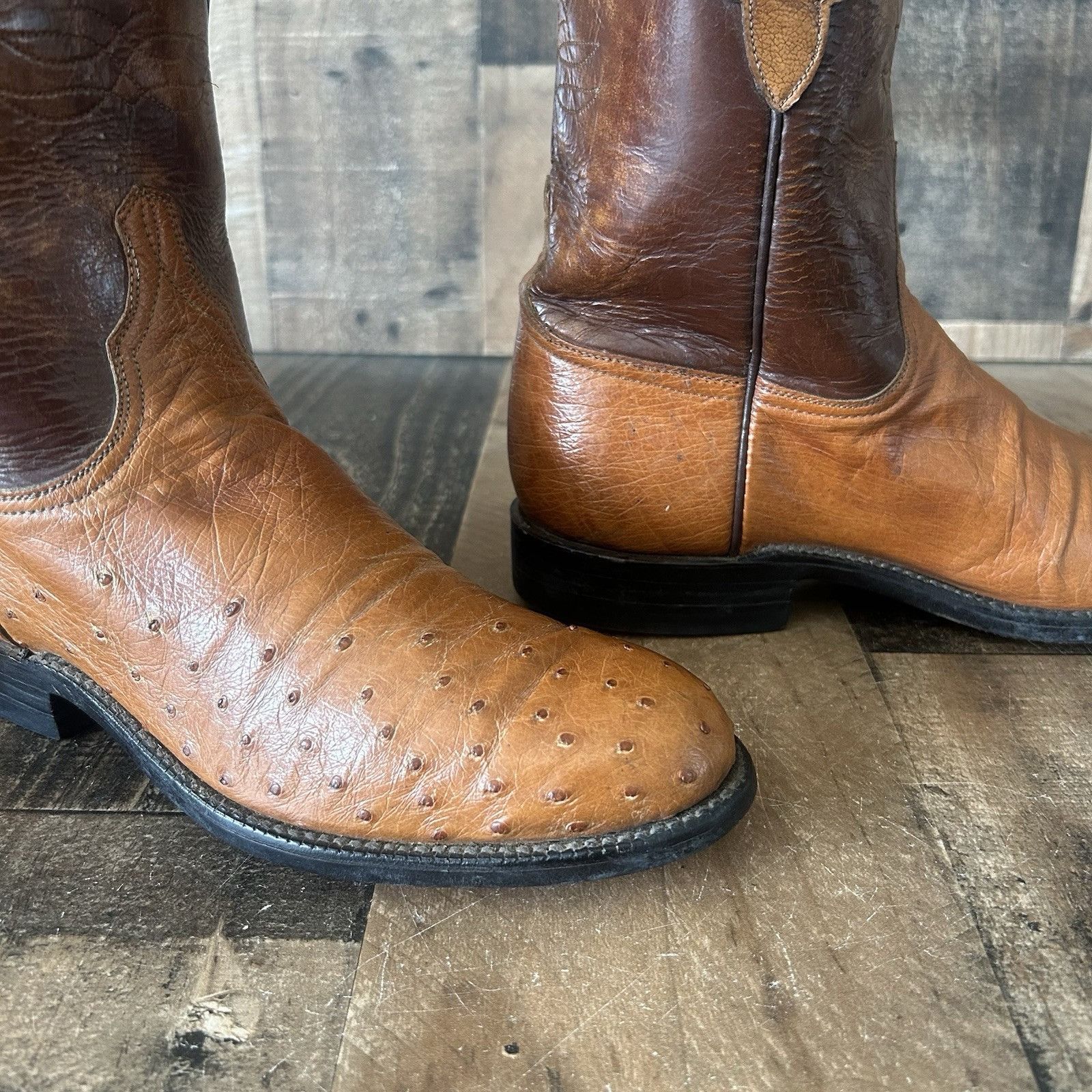 Lucchese Lucchese Classics L8348 Ostrich Cowboy Boots Mens 6.5 D Size US 6.5 / EU 39-40 - 12 Thumbnail