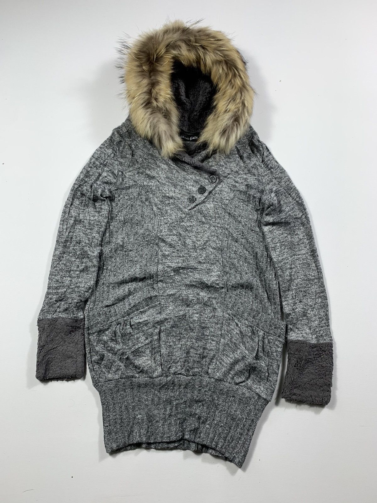 If Six Was Nine × Japanese Brand × Le Grande Bleu (L.G.B.) Heaven and Earth -Japanese Fur Hoodie ifsixwasnine lgb style Size US M / EU 48-50 / 2 - 1 Thumbnail
