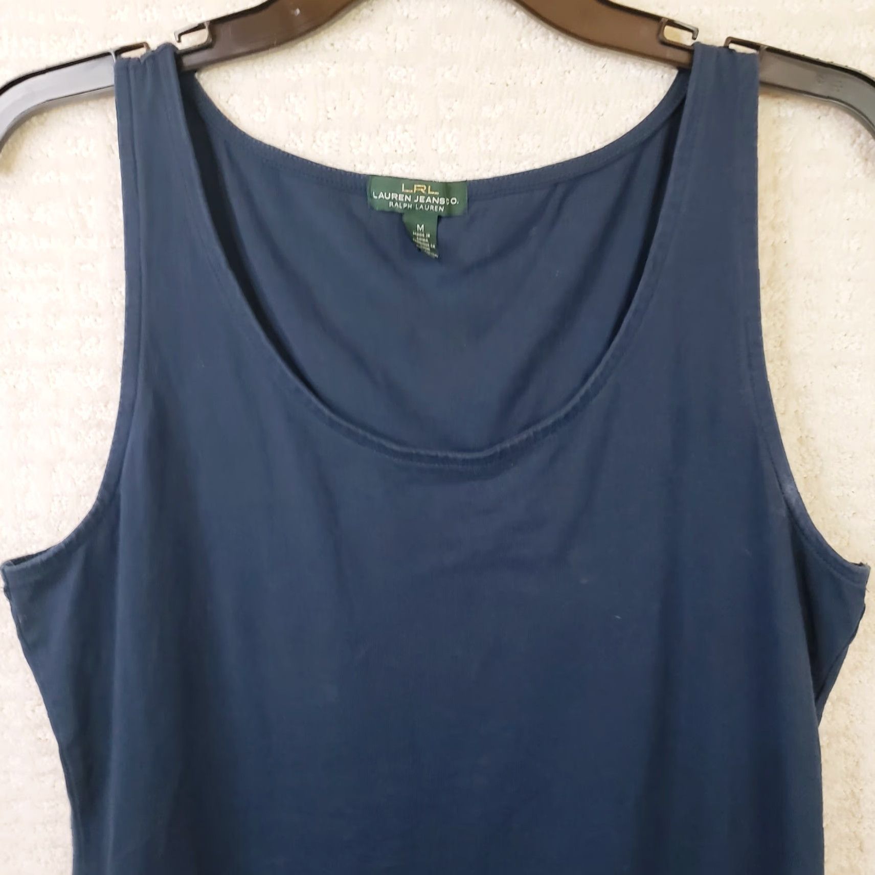 Ralph Lauren Ralph Lauren Polo Jean Co. Women's M Tank Dress Navy Blue Sleeveless Crew Neck Logo Casual Knee-Length Size M / US 6-8 / IT 42-44 - 3 Thumbnail