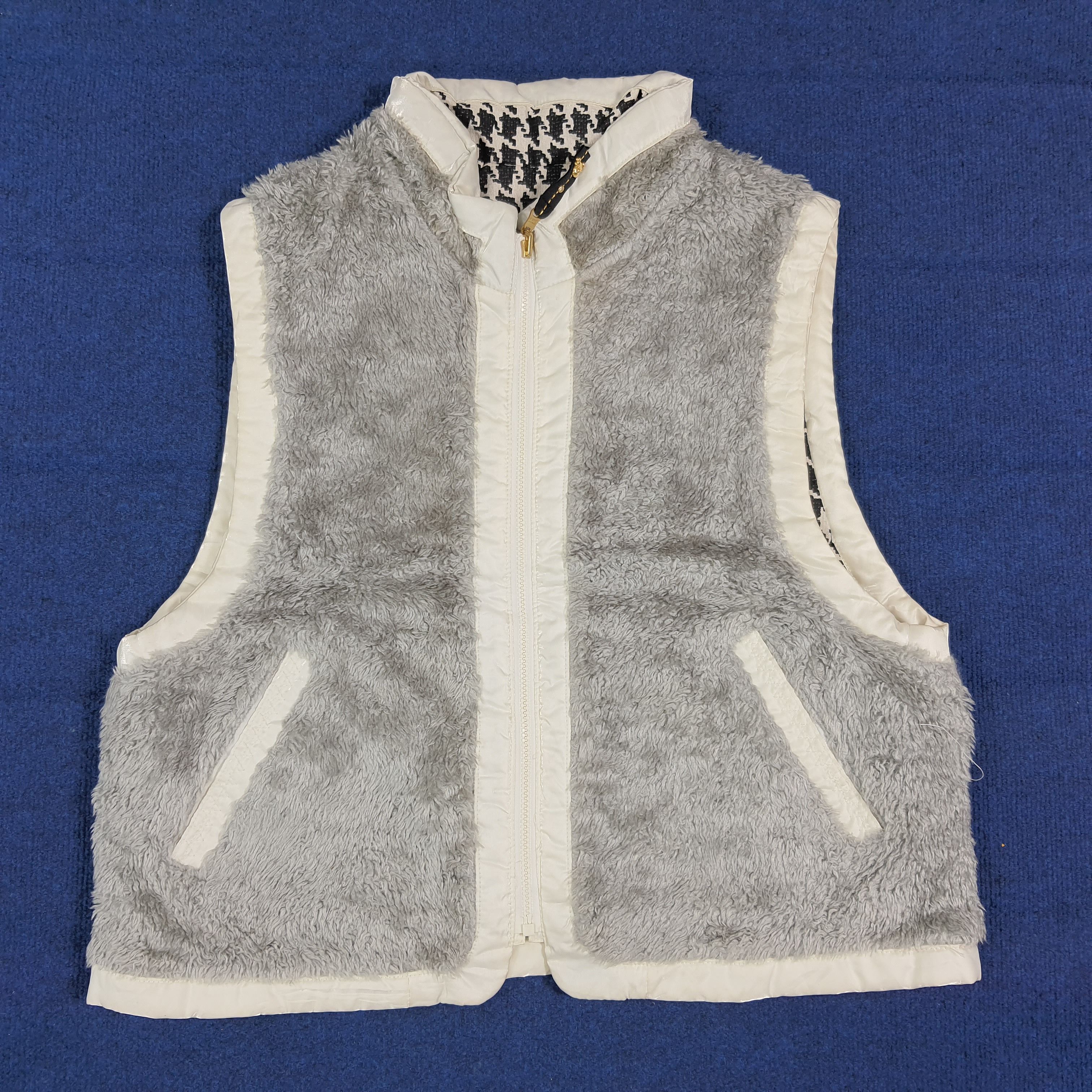 Ellesse Vintage Ellesse Reversible Fleece Vest Houndstooth C283N15 Size US L / EU 52-54 / 3 - 3 Thumbnail