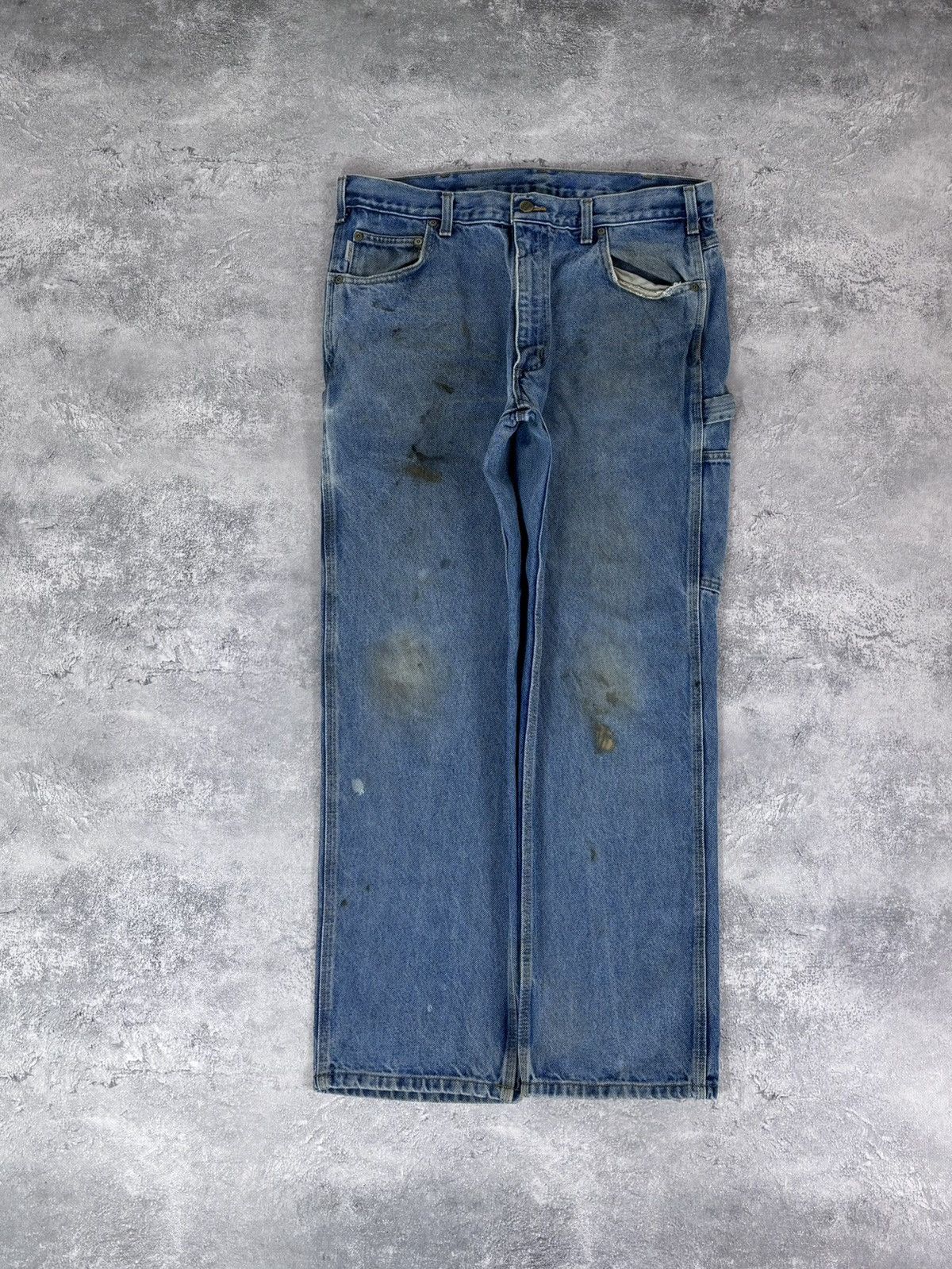 Carhartt Carhartt Men’s Denim Jeans B171 DST Relaxed Fit Distressed Size US 36 / EU 52 - 2 Thumbnail