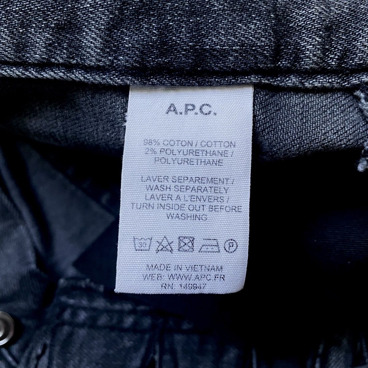 A.P.C. Unisex A.P.C. Petit New Standard Graphite Gray Jeans Denim Size 30" / US 8 / IT 44 - 15 Thumbnail