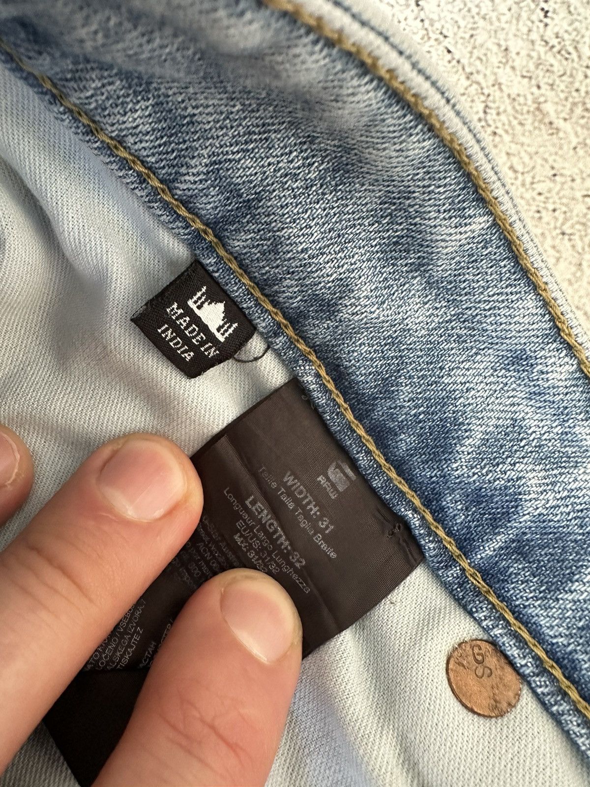 G-Star × Vintage G Star Raw Denim Jeans Size US 31 - 10 Thumbnail
