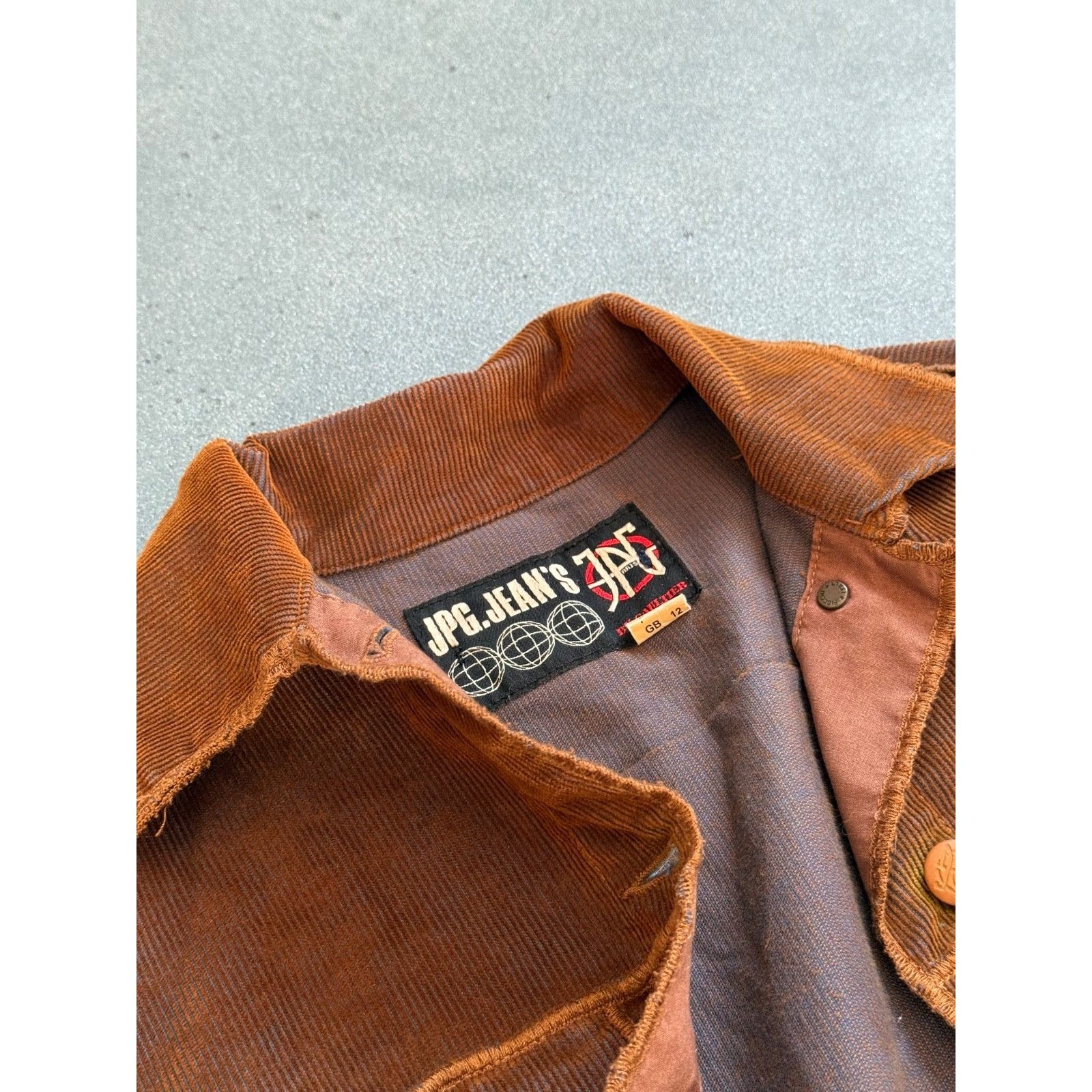 Jean Paul Gaultier Vintage Jean Paul Gaultier Rust Corduroy Blue Brown Jacket S Size S / US 4 / IT 40 - 9 Thumbnail