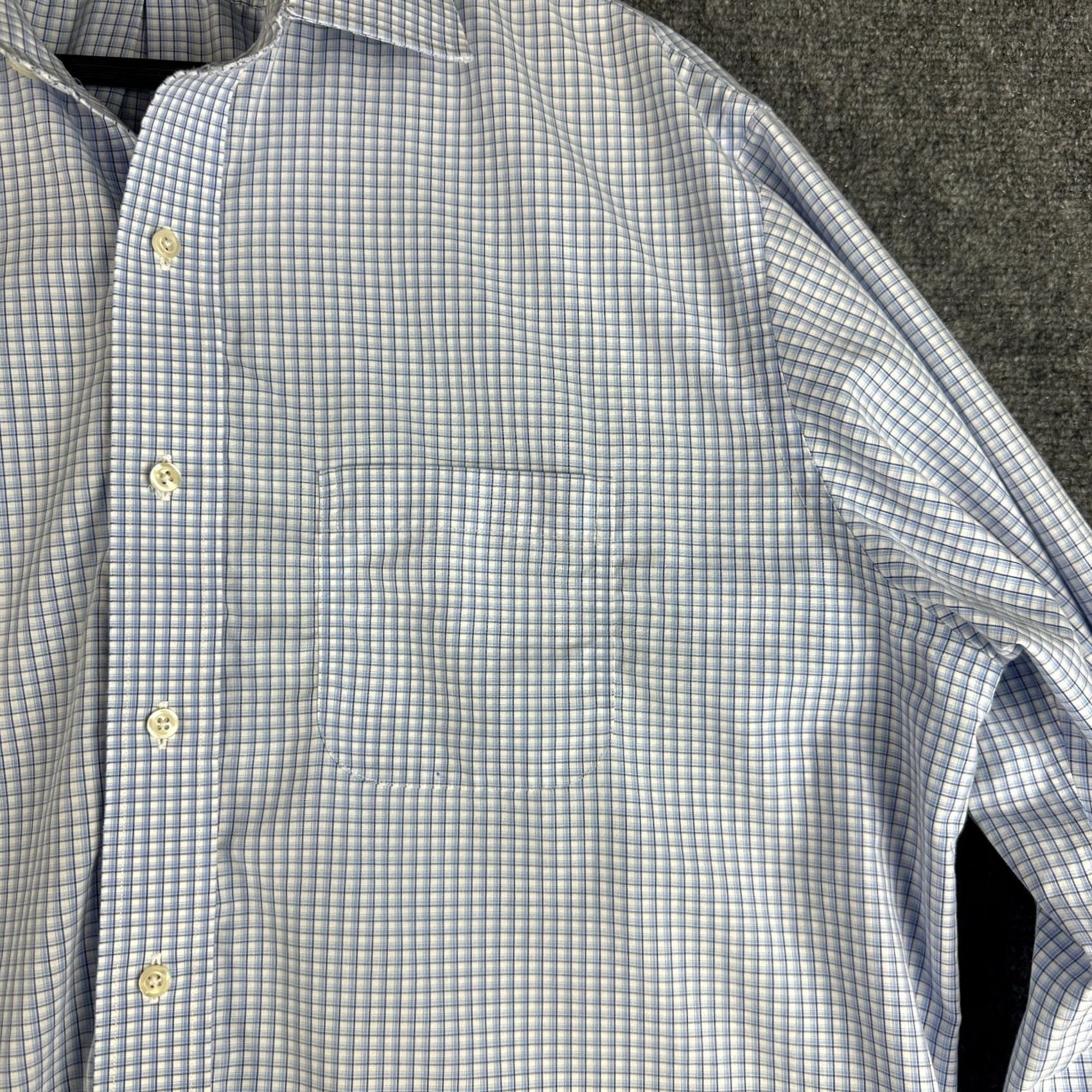 Brooks Brothers Brooks Brothers Madison Shirt Mens 16.5 Non Iron Blue White Check Cott Button Up Size US XL / EU 56 / 4 - 5 Thumbnail