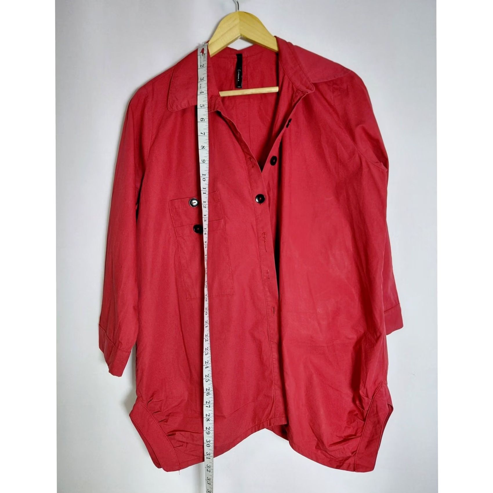 Vintage IC by Connie K Red Top Womens Woven Blouse M Size M / US 6-8 / IT 42-44 - 7 Thumbnail