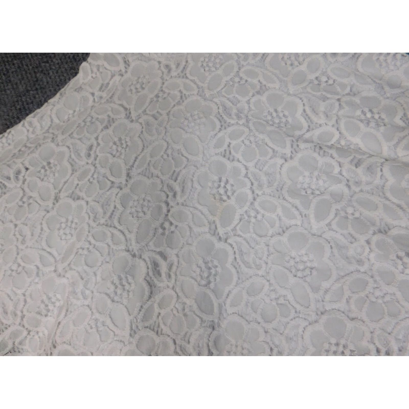 Vintage Jodi Kristopher Dress Womens 0 White A-Line Floral Lined Knee Length Sleeveless Scoop Neck Pullover Raglan Sleeve Buttonless (Good Condition) Size XS / US 0-2 / IT 36-38 - 4 Thumbnail