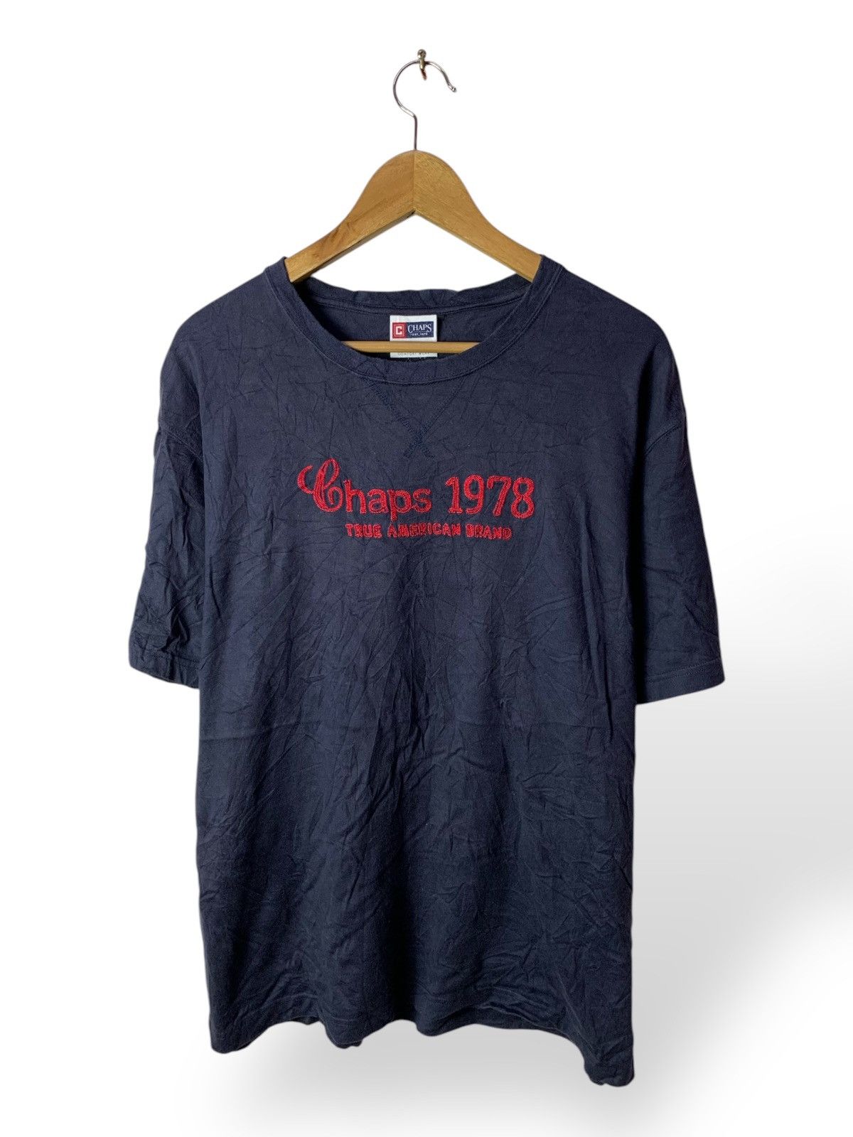 Chaps × Ralph Lauren STEALS! Chaps Ralph Lauren Embroided Spellout Tee Size US L / EU 52-54 / 3 - 1 Thumbnail